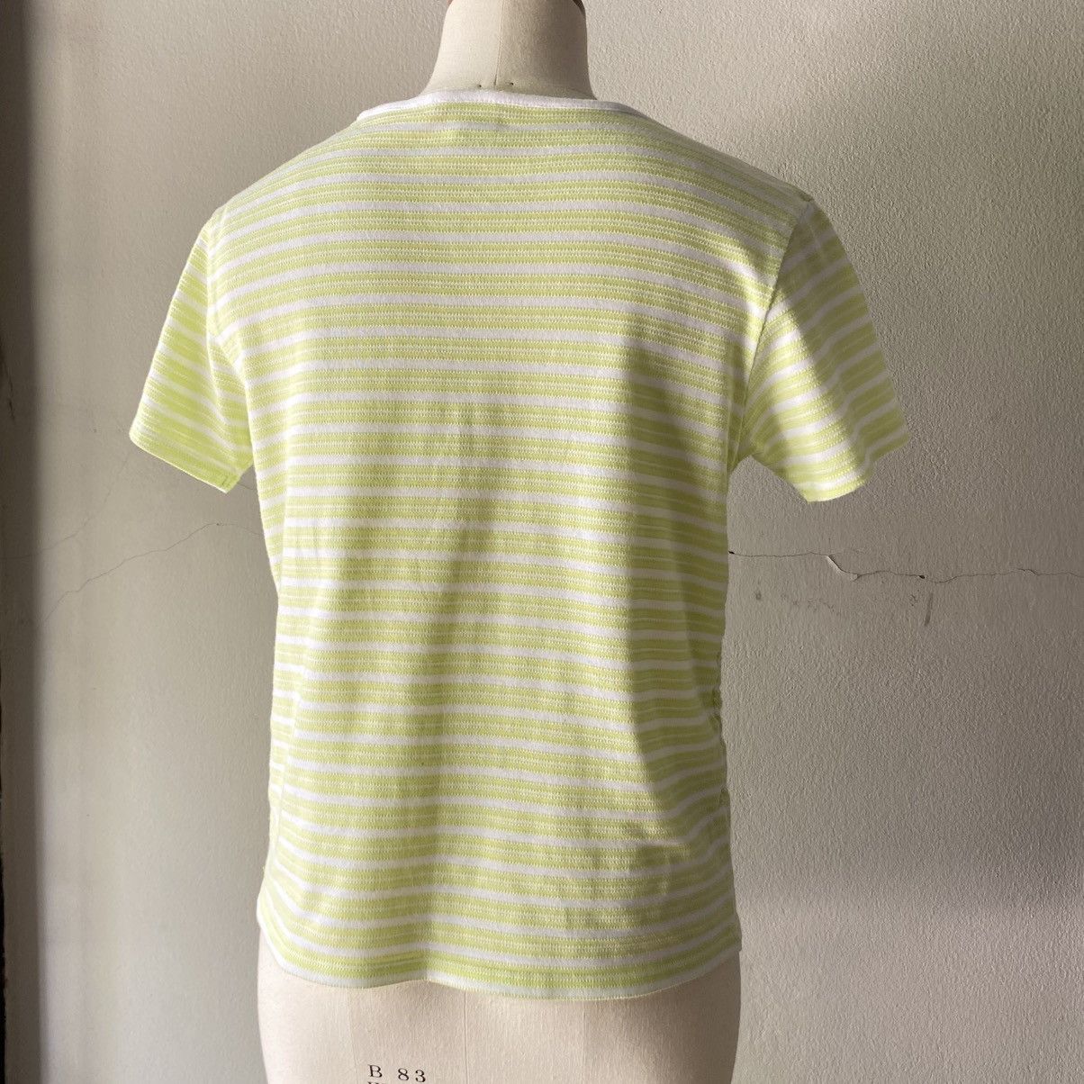 Courreges Courreges Lime Green Striped Short Sleeve Tee Size XS / US 0-2 / IT 36-38 - 19 Thumbnail