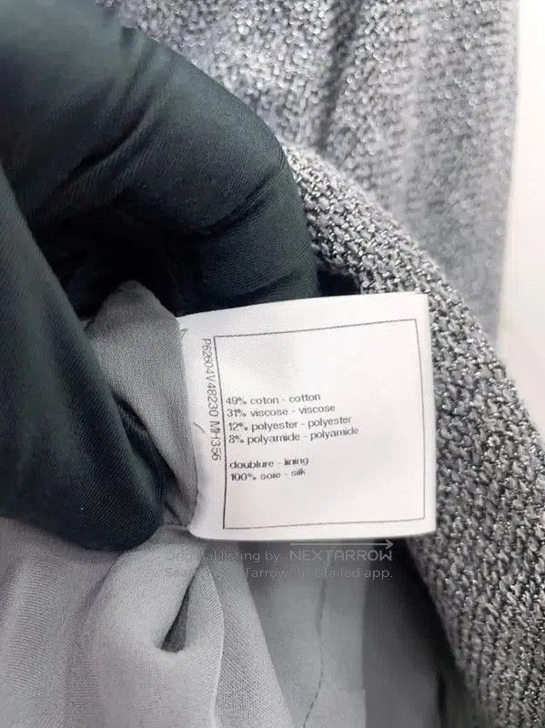 Chanel Chanel Gray Cotton Blend Mid-Length Coat . Size S / US 4 / IT 40 - 9 Thumbnail