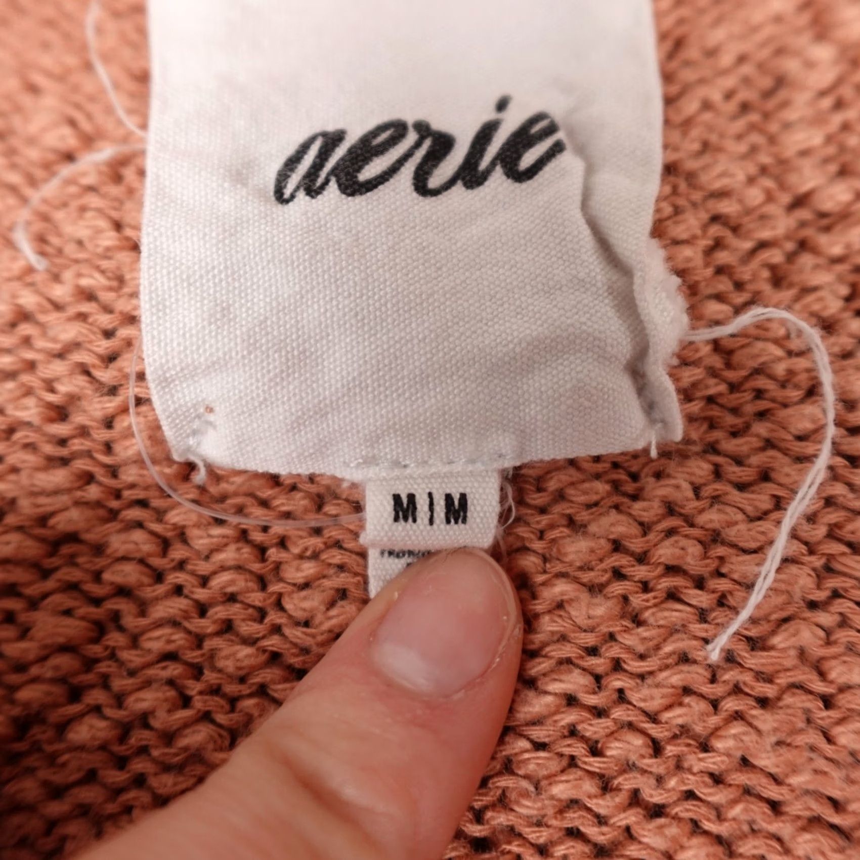 Vintage Aeri Shirt Womens Medium Pink Textured Tunic Pullover Long Sleeve Knit Boho Shirt Blouse Casual Size M / US 6-8 / IT 42-44 - 2 Thumbnail