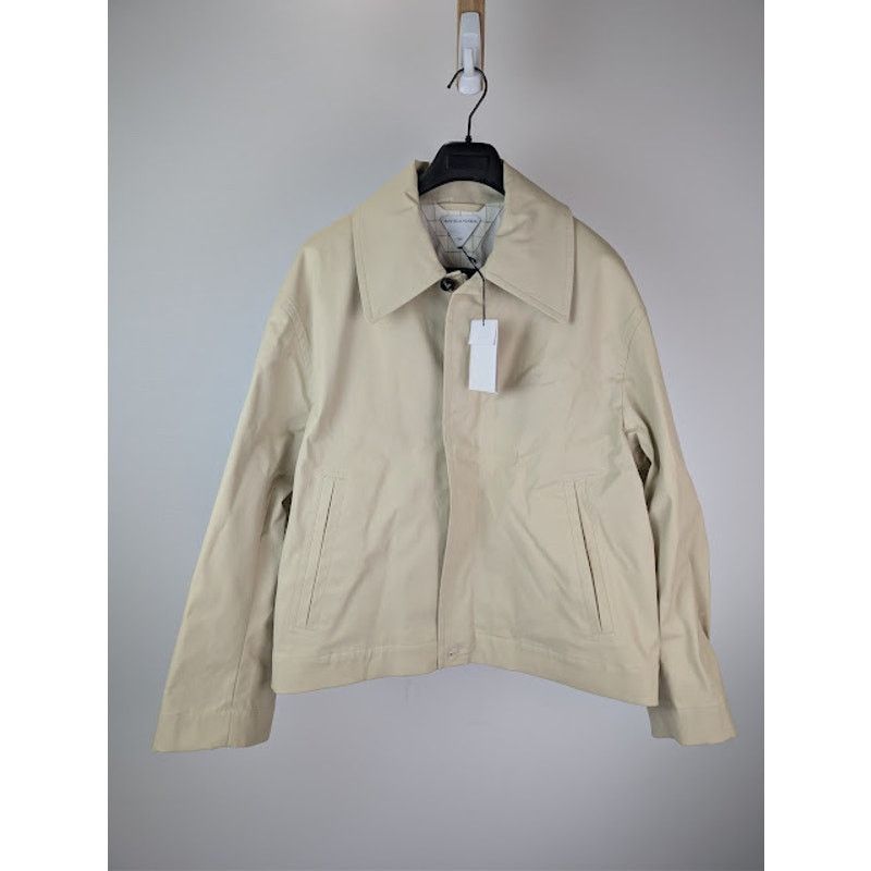 Bottega Veneta o1rshd1 Blouson Coated Cotton Stretch Jacket in Ecru Size US L / EU 52-54 / 3 - 1 Thumbnail