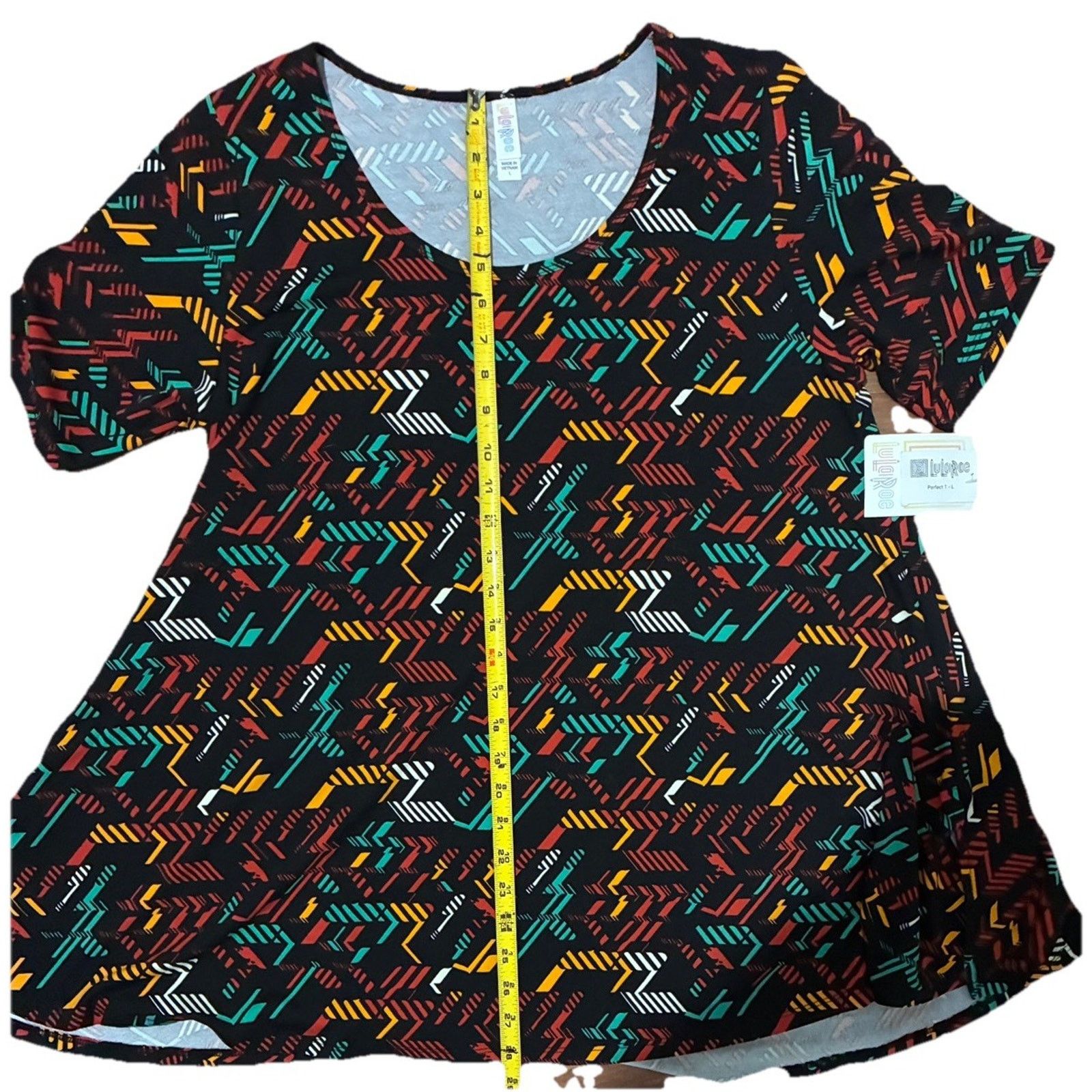 Other LuLaRoe Perfect T – Multi-Color Abstract Design - L Size L / US 10 / IT 46 - 2 Thumbnail