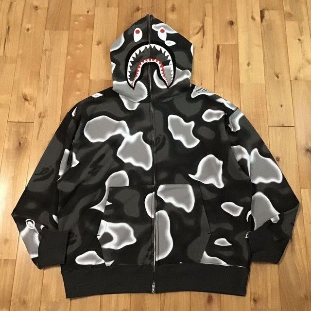 Bape BAPE LIQUID CAMO SHARK FULL ZIP HOODIE a bathing ape Size US XL / EU 56 / 4 - 1 Thumbnail