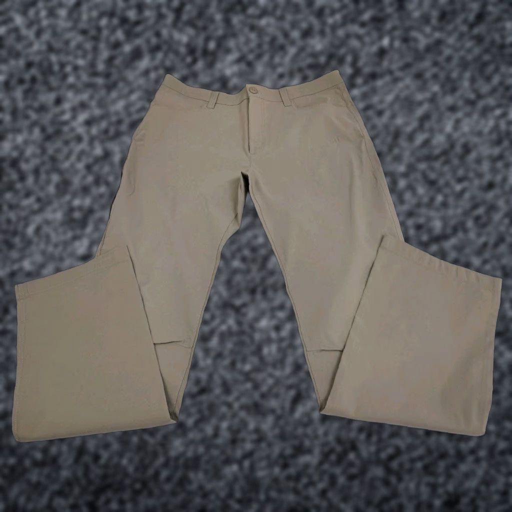 Eddie Bauer Eddie Bauer Mens Beige Tech Pants Size 34/32 Nylon Blend Side Zip Pocket 7079 Chino Straight Inseam 32 Regular Mens Size US 34 / EU 50 - 1 Thumbnail