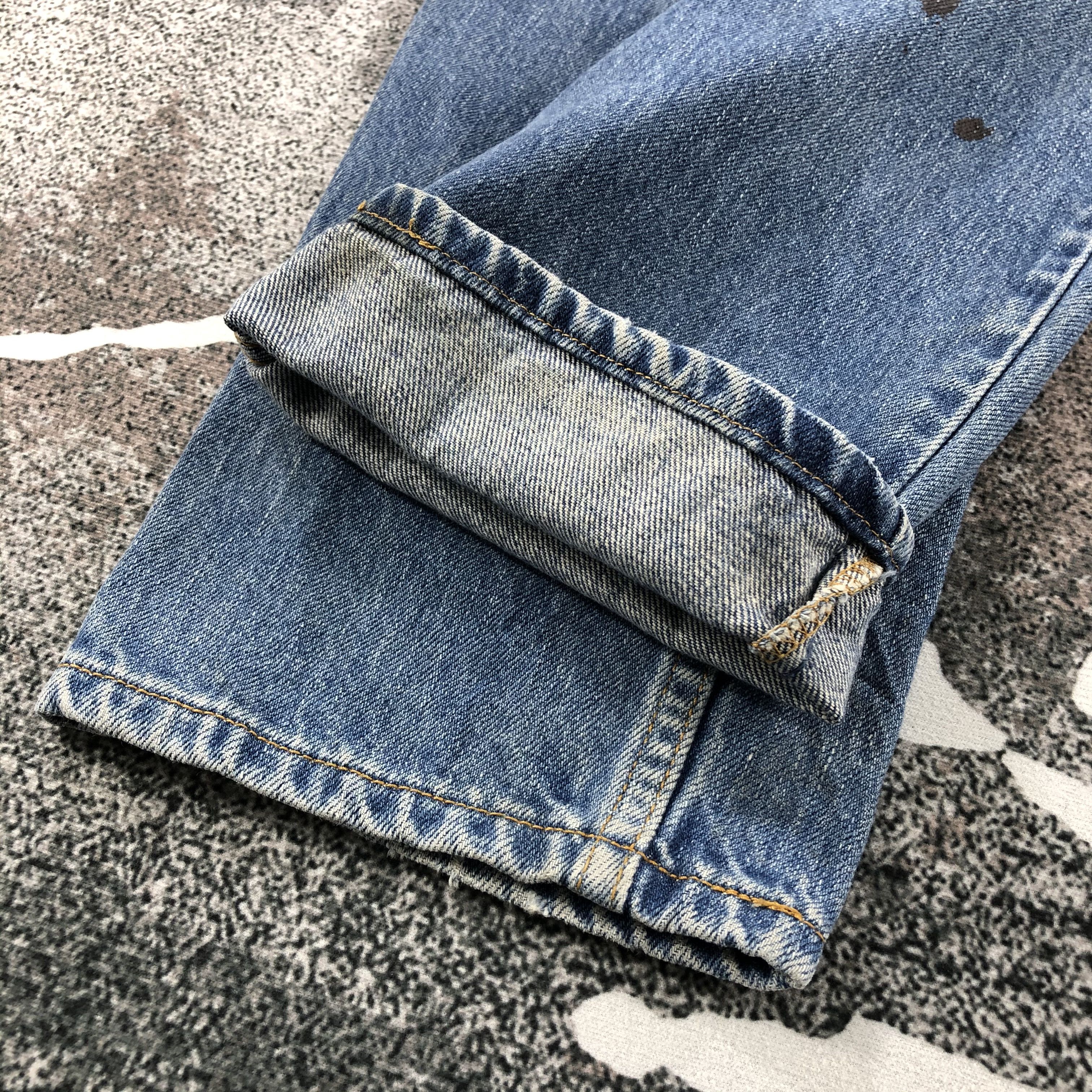 Levi's Vintage Levis 550 Jeans Dirty Blue Wash Denim KJ589 Size US 32 / EU 48 - 6 Thumbnail
