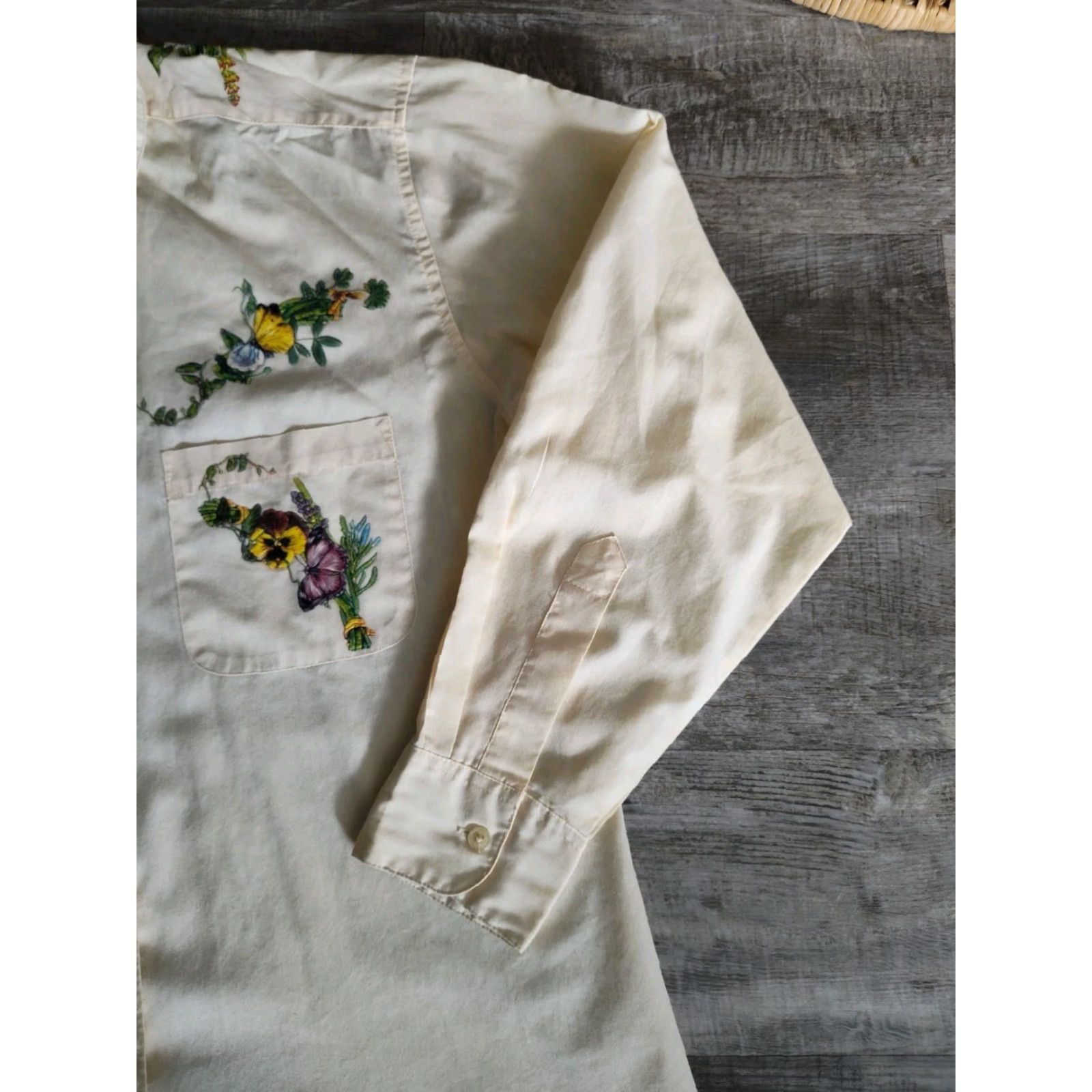 Etro Shipshe Women's Button Up L/S Shirt Rockabilly Diner Floral Size M Retro Vintage Classic Coat Yellow Size M / US 6-8 / IT 42-44 - 2 Thumbnail
