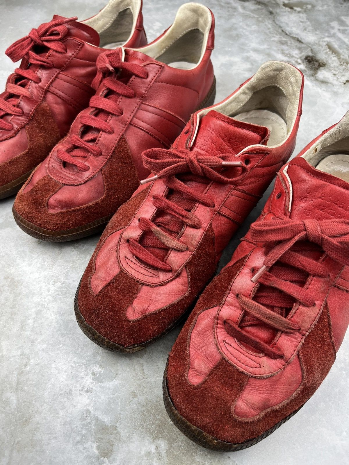 Maison Margiela AW05 Maison Margiela Vintage Red Leather Replica Gats Size US 9.5 / EU 42-43 - 2 Thumbnail