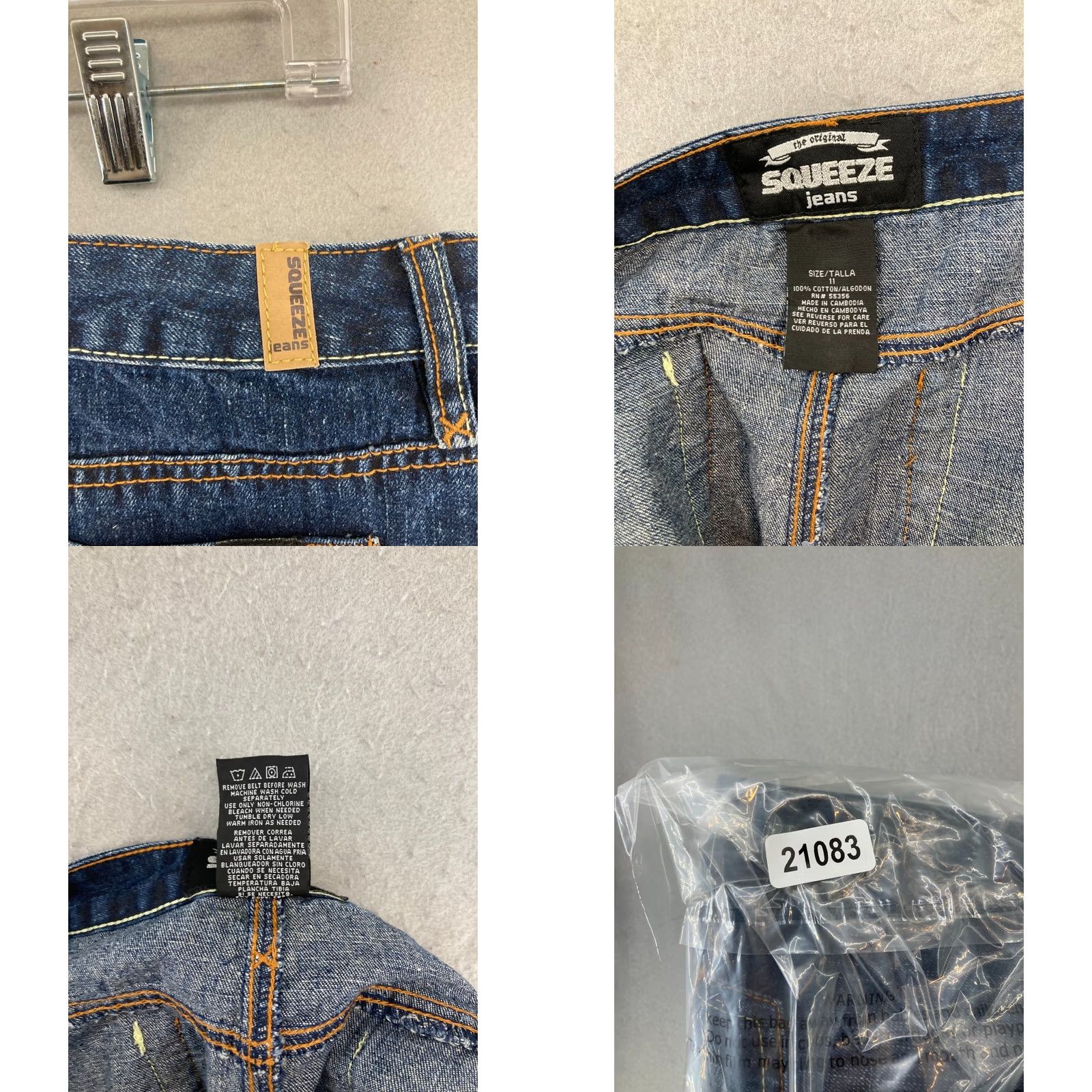 Vintage Vintage Squeeze Jeans Denim Skirt 11 Mini Womens Size 32" / US 10 / IT 46 - 8 Thumbnail