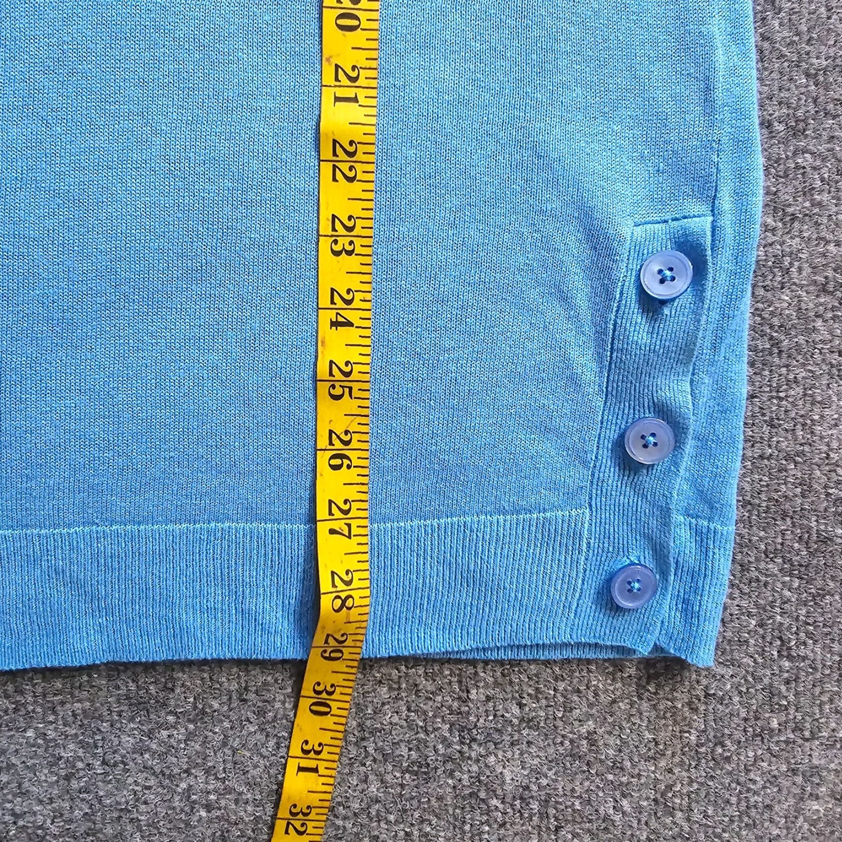 J.Crew J.CREW Sweater Women Size M Blue Linen Blend Side Button Long Sleeve Casual Size M / US 6-8 / IT 42-44 - 7 Thumbnail