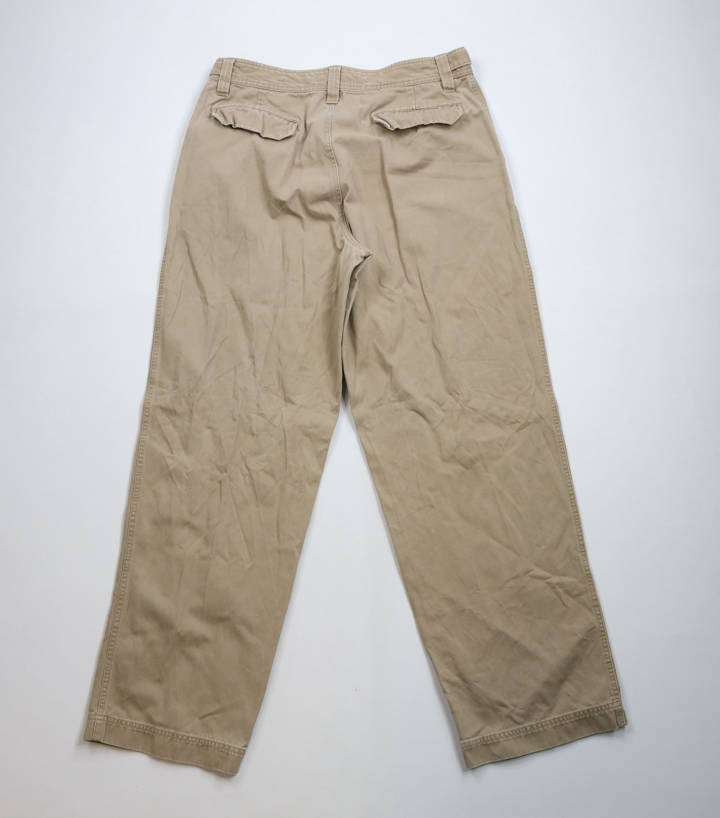 Express × Vintage Vintage Y2K 2001 Express Wide Leg Chino Pants Beige Cotton Size US 36 / EU 52 - 8 Thumbnail