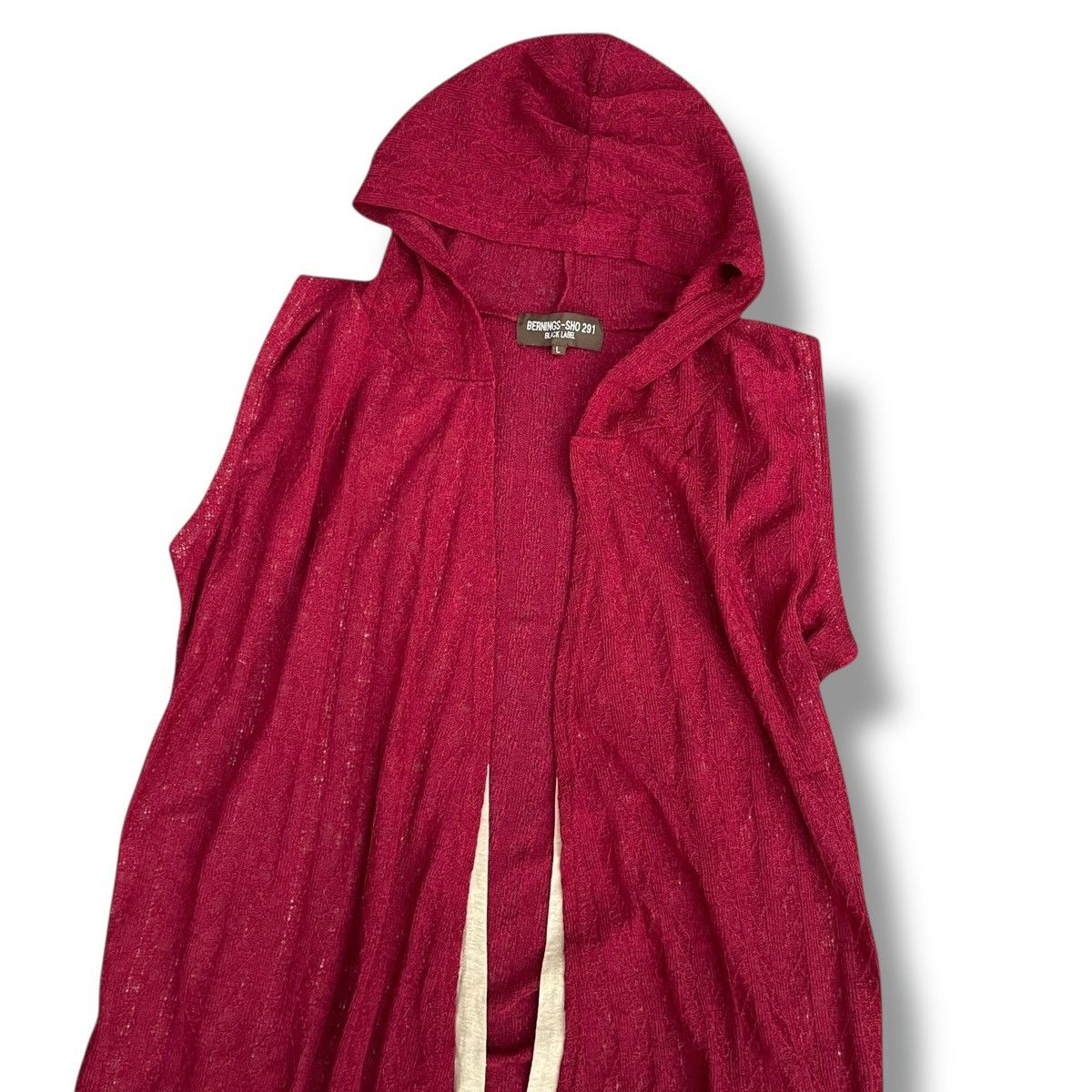 BERNINGS SHO BERNINGS SHO 1921 Black Label Hooded Layered Knit Long Vest Size L / US 10 / IT 46 - 7 Thumbnail
