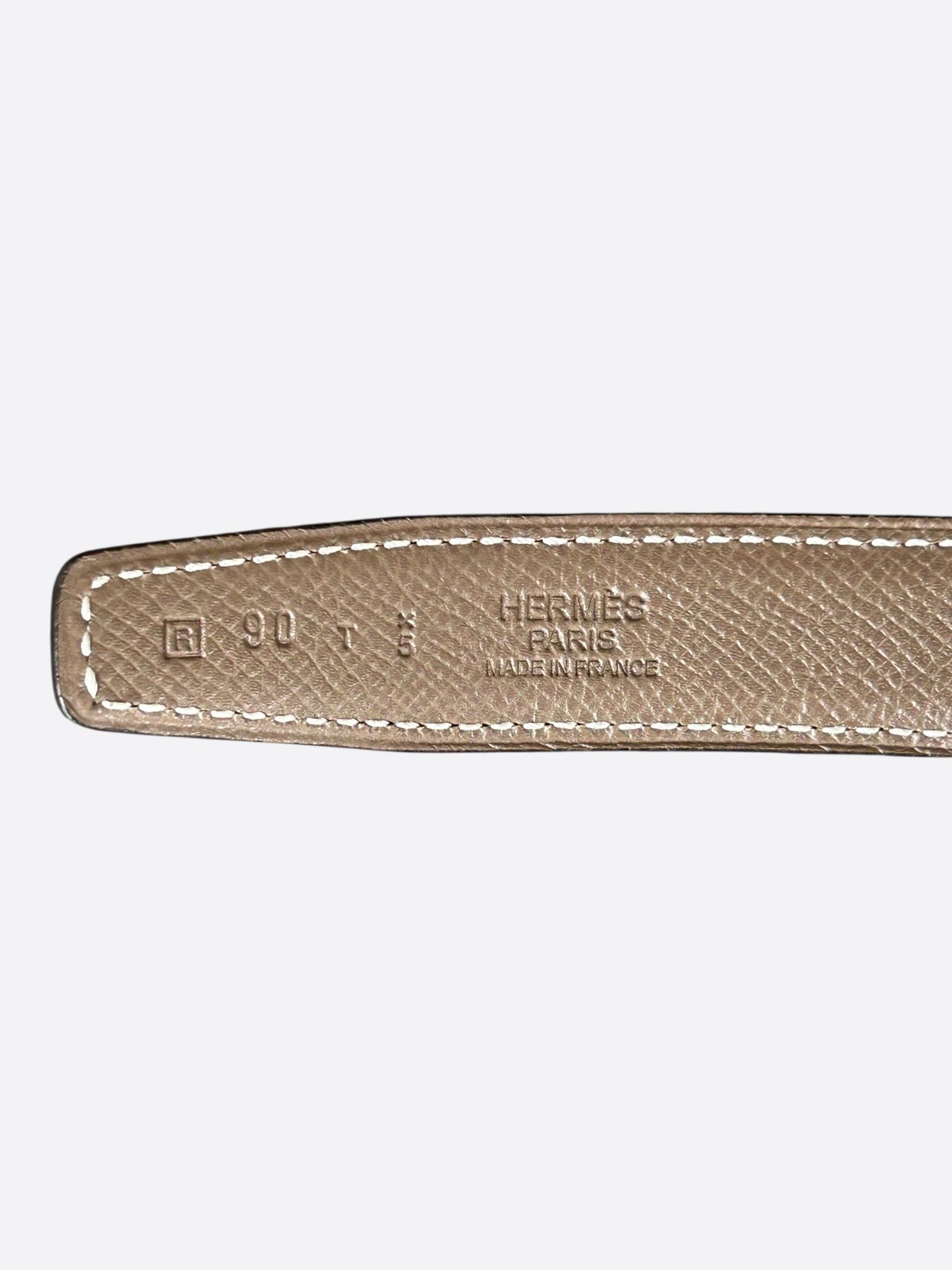Hermes Black & Etoupe Reversible Belt Strap