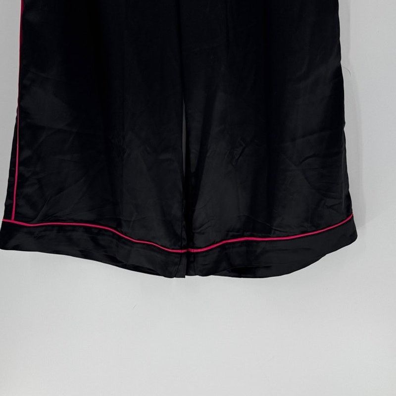 Other Torrid Wide Leg High-Rise Pull-On Satin Pants black pink 0/L Size 36" / US 14 / IT 50 - 5 Thumbnail