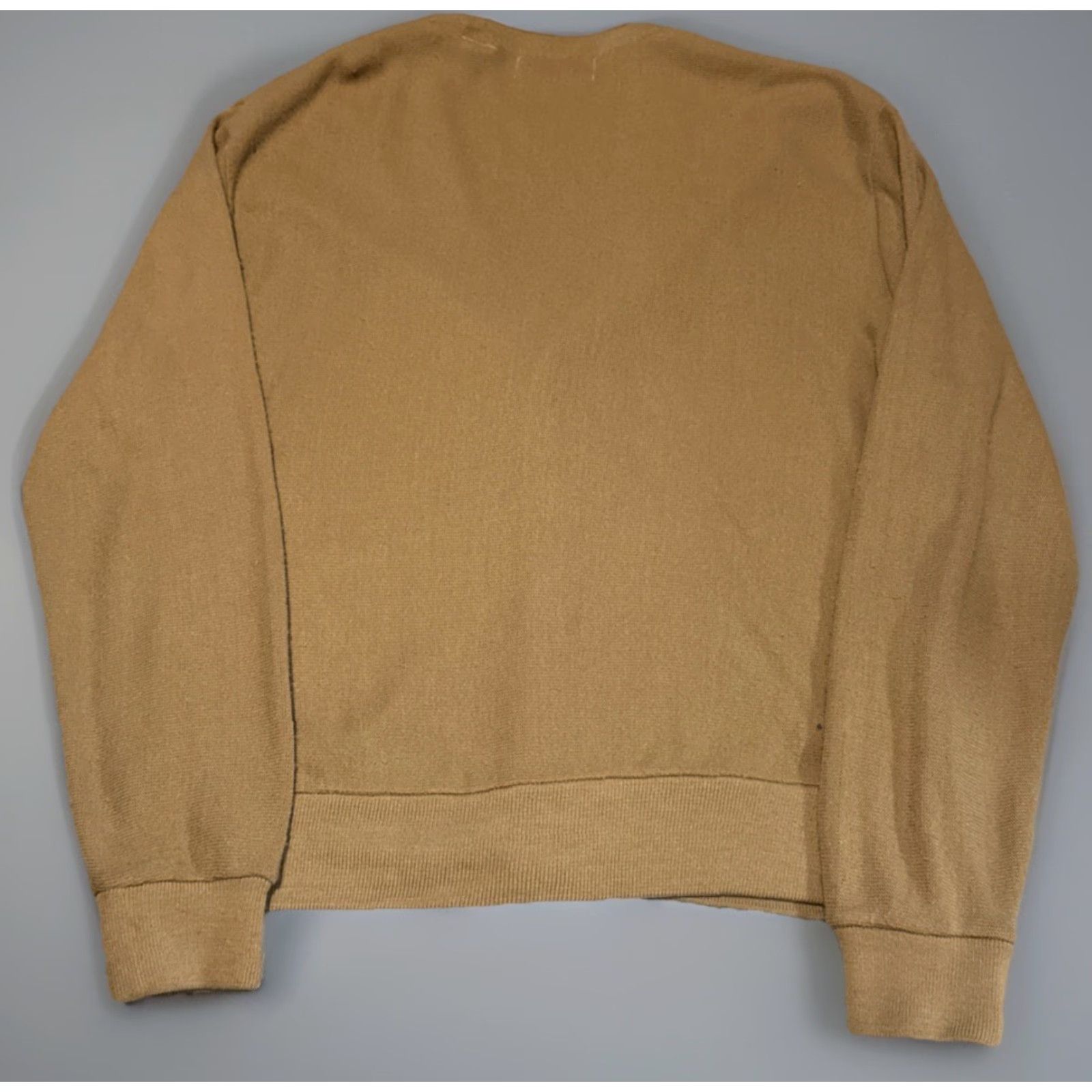Vintage VINTAGE Troy Hill Cardigan Sweater Mens Large Beige Acrylic Knit 1970s Size US L / EU 52-54 / 3 - 2 Thumbnail