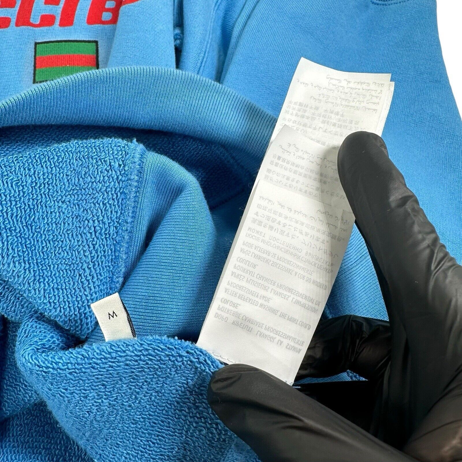 Gucci Gucci Size M Sweatshirt Baby Blue Gucci Band Stars Logo Size US M / EU 48-50 / 2 - 10 Thumbnail