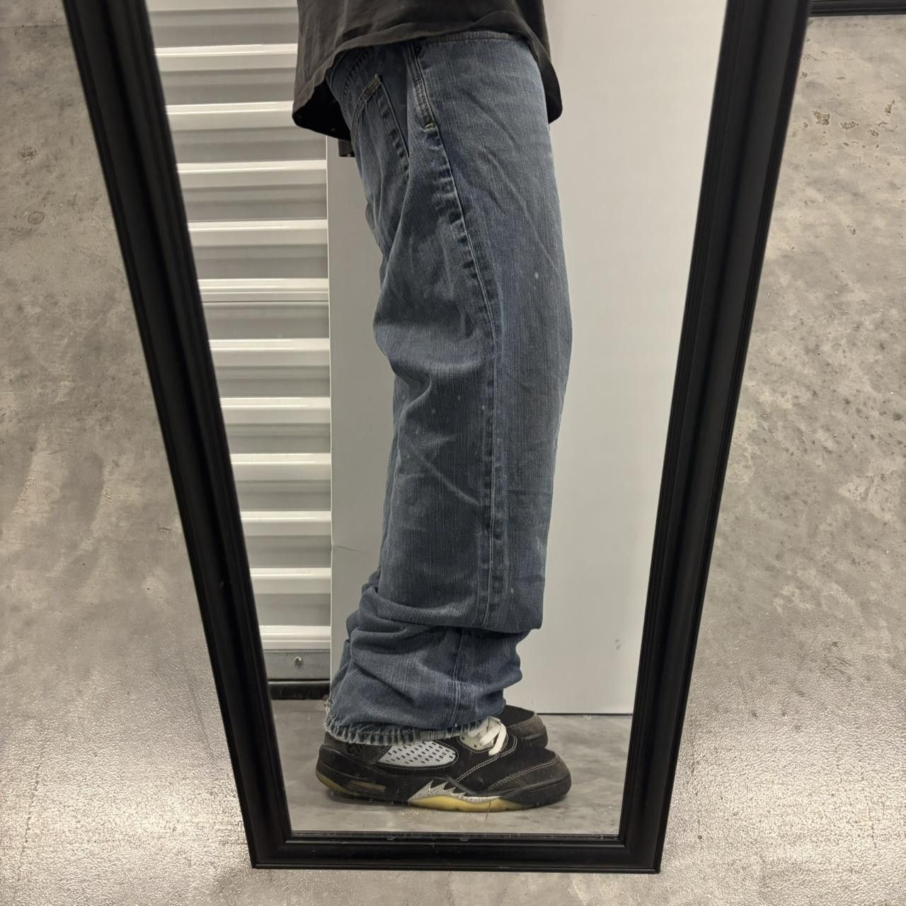 Japanese Brand × Vintage Crazy Vintage Y2K/2000s Grunge Dark Wash Skater Denim Jeans! Size US 35 - 2 Thumbnail