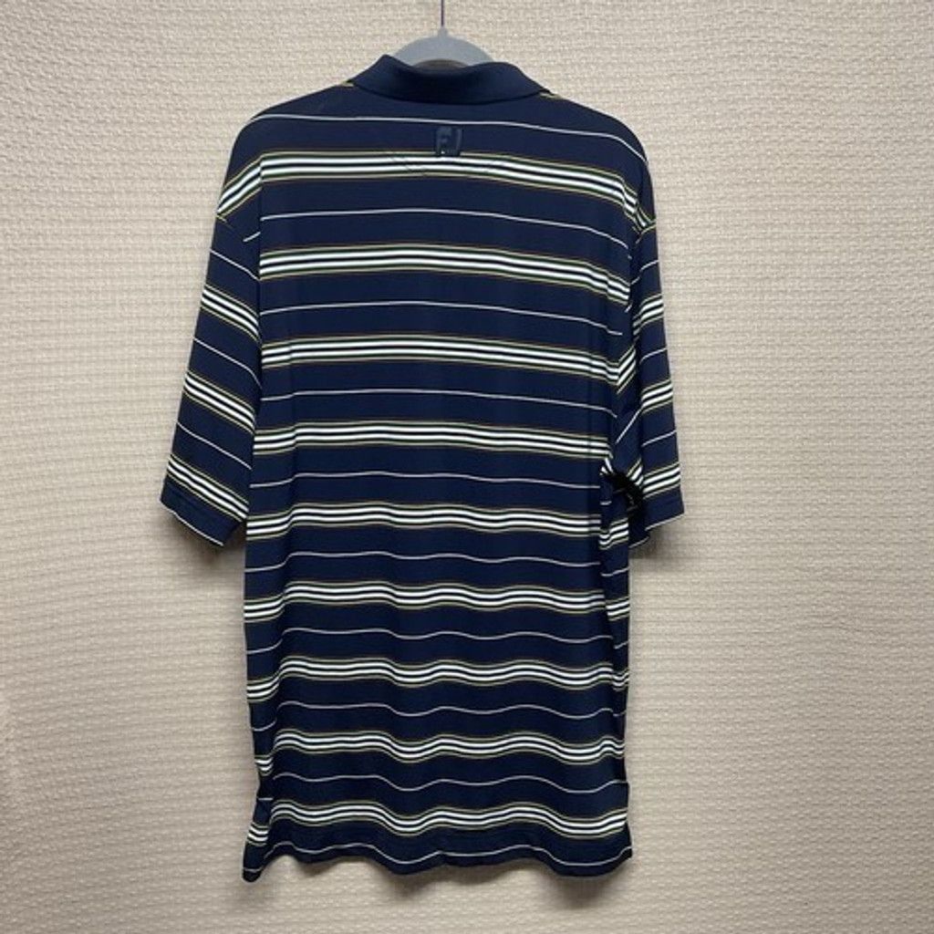 Footjoy FootJoy Navy Striped Short Sleeve Golf Polo Shirt Men Large Size US L / EU 52-54 / 3 - 9 Thumbnail