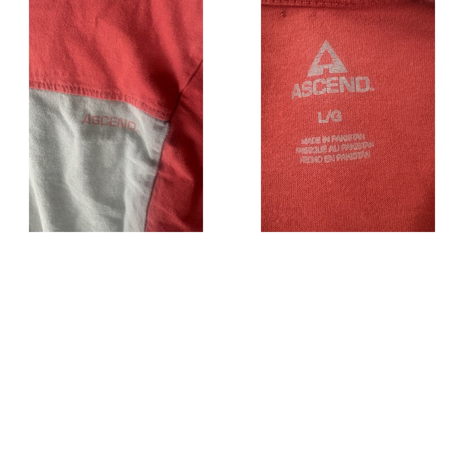 ASCENO Ascend Colorblock Long Sleeve T-Shirt Mens Size L Red/Gray Outdoor Classic Size US L / EU 52-54 / 3 - 8 Thumbnail