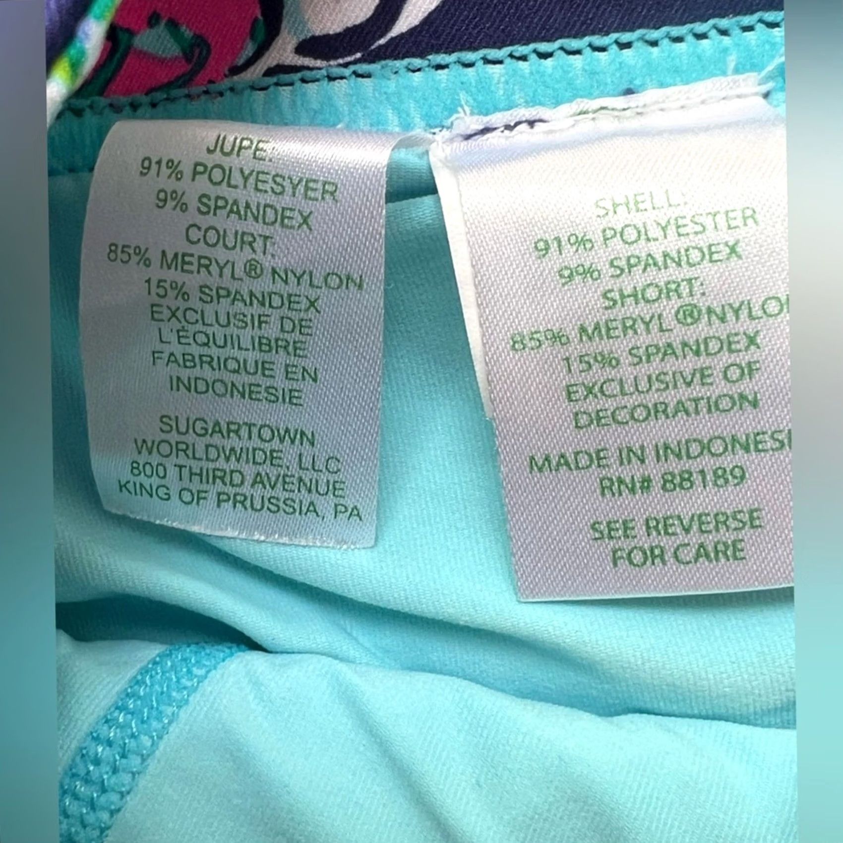Lilly Pulitzer Lilly Pulitzer Women's Skort Luxletic Daphne UPF 50+ Looking Sharp Pink Blue 00 Midi Regular Skort Womens Girls Size 24" / US 00 / IT 34 - 7 Thumbnail