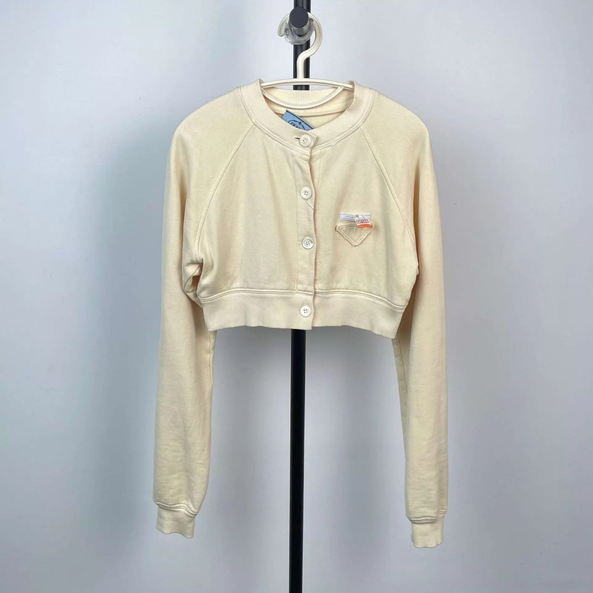 Prada Prada 95 New short cotton jacket XS pale yellow Size XS / US 0-2 / IT 36-38 - 1 Thumbnail