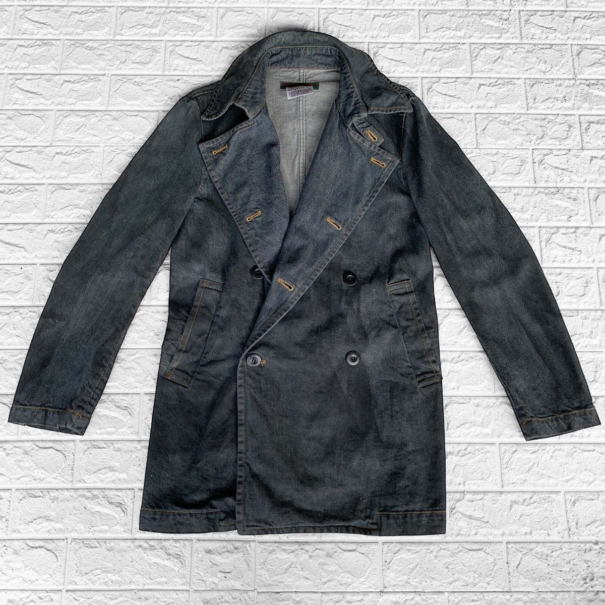 Vintage VINTAGE HAMNETT DENIM ACIDWASH JACKET DOUBLE BREASTED Size US S / EU 44-46 / 1 - 2 Thumbnail
