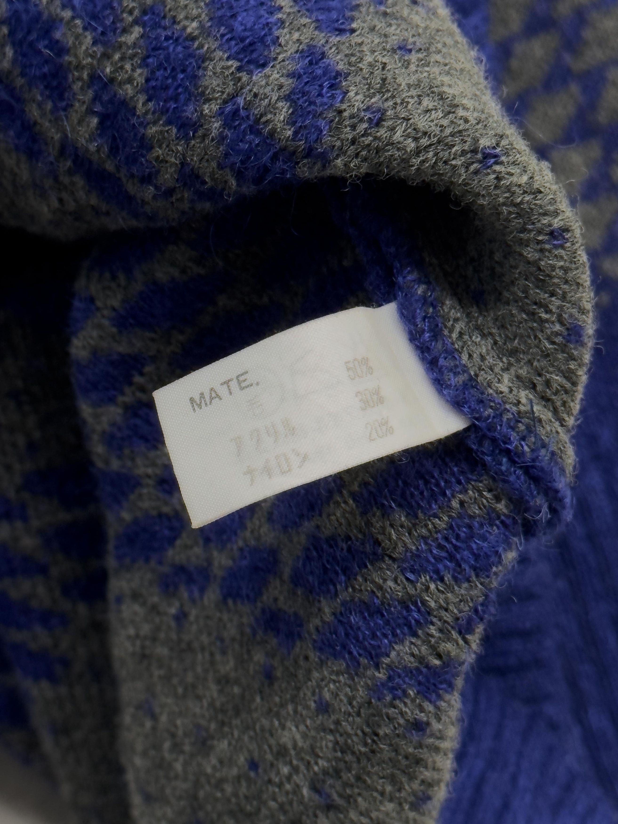 Issey Miyake Issey Miyake 1970s Archive Leather Patch Wool Sweater Size US M / EU 48-50 / 2 - 8 Thumbnail