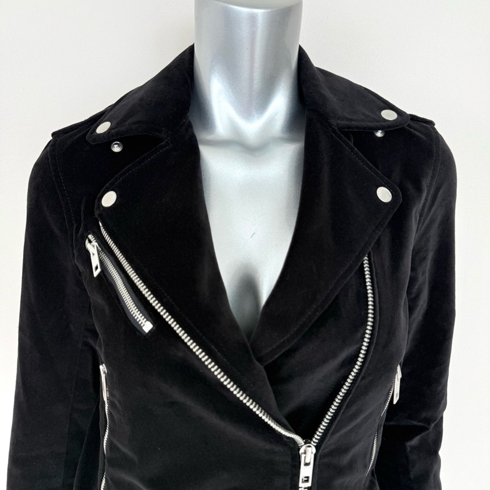 Rag & Bone Rag&bone women velvet moto jacket size XS Retail 390$ Size XS / US 0-2 / IT 36-38 - 3 Thumbnail