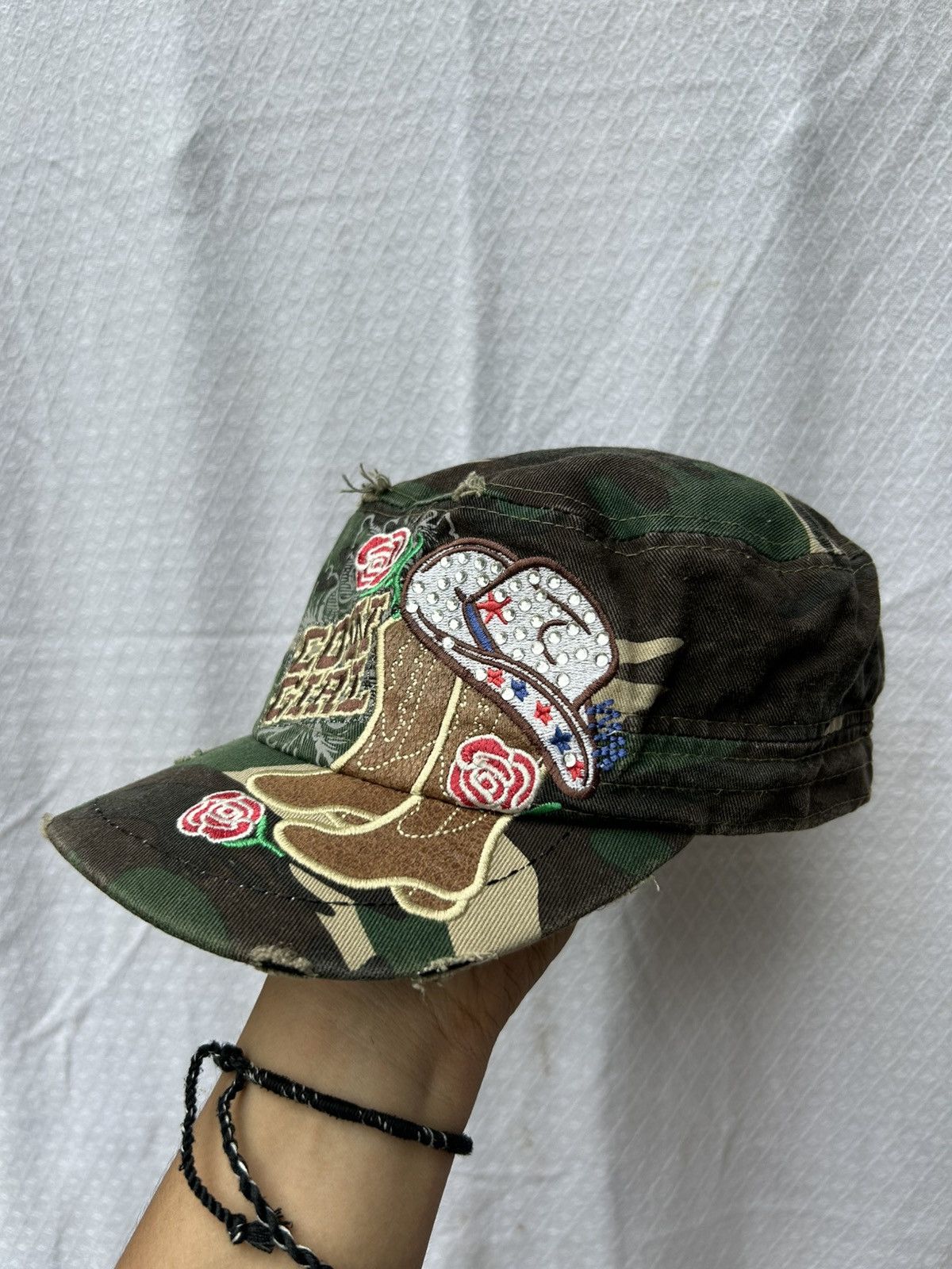14th Addiction × 20471120 × Japanese Brand Distressed army cowboy girls style hats Size ONE SIZE - 2 Thumbnail