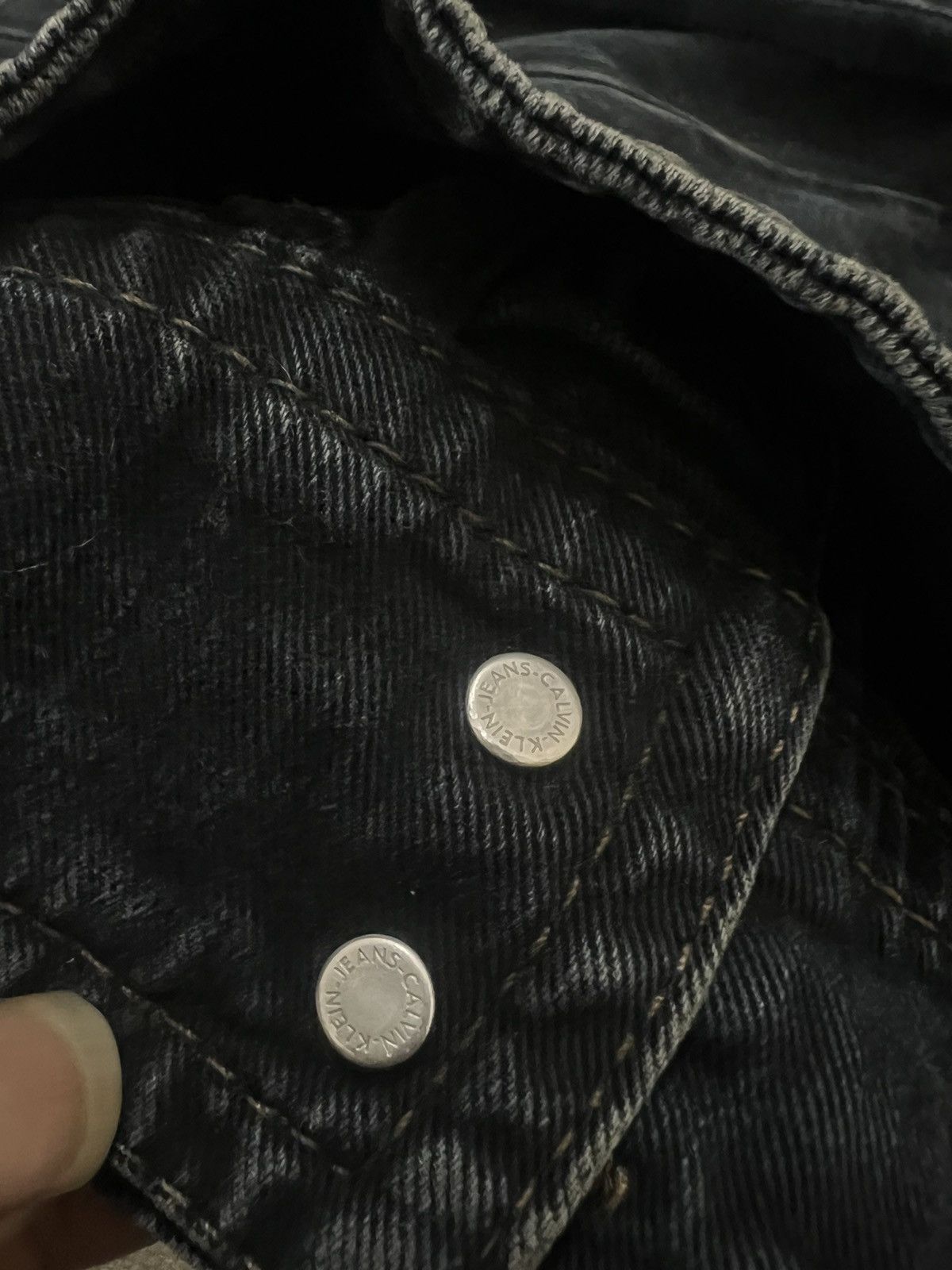 Helmut Lang 2000s Calvin Klein Jeans Wash Napoleon Trucker y2k Lgb Ifsix Size US S / EU 44-46 / 1 - 8 Thumbnail