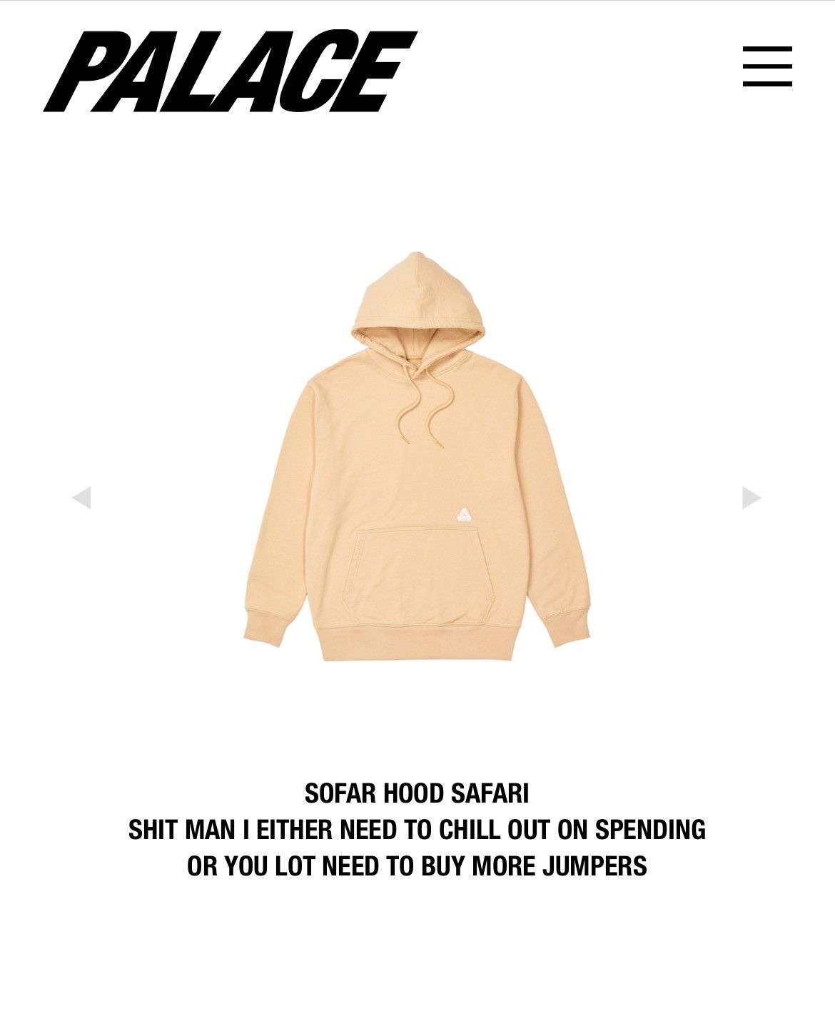 Palace FW21 PALACE SOFAR HOOD SAFARi TAN BEiGE TRi-FERG HOODiE Size US XL / EU 56 / 4 - 13 Thumbnail