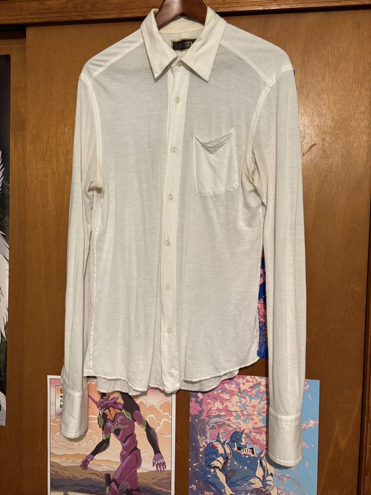 beauty:beast White Collar Button Shirt