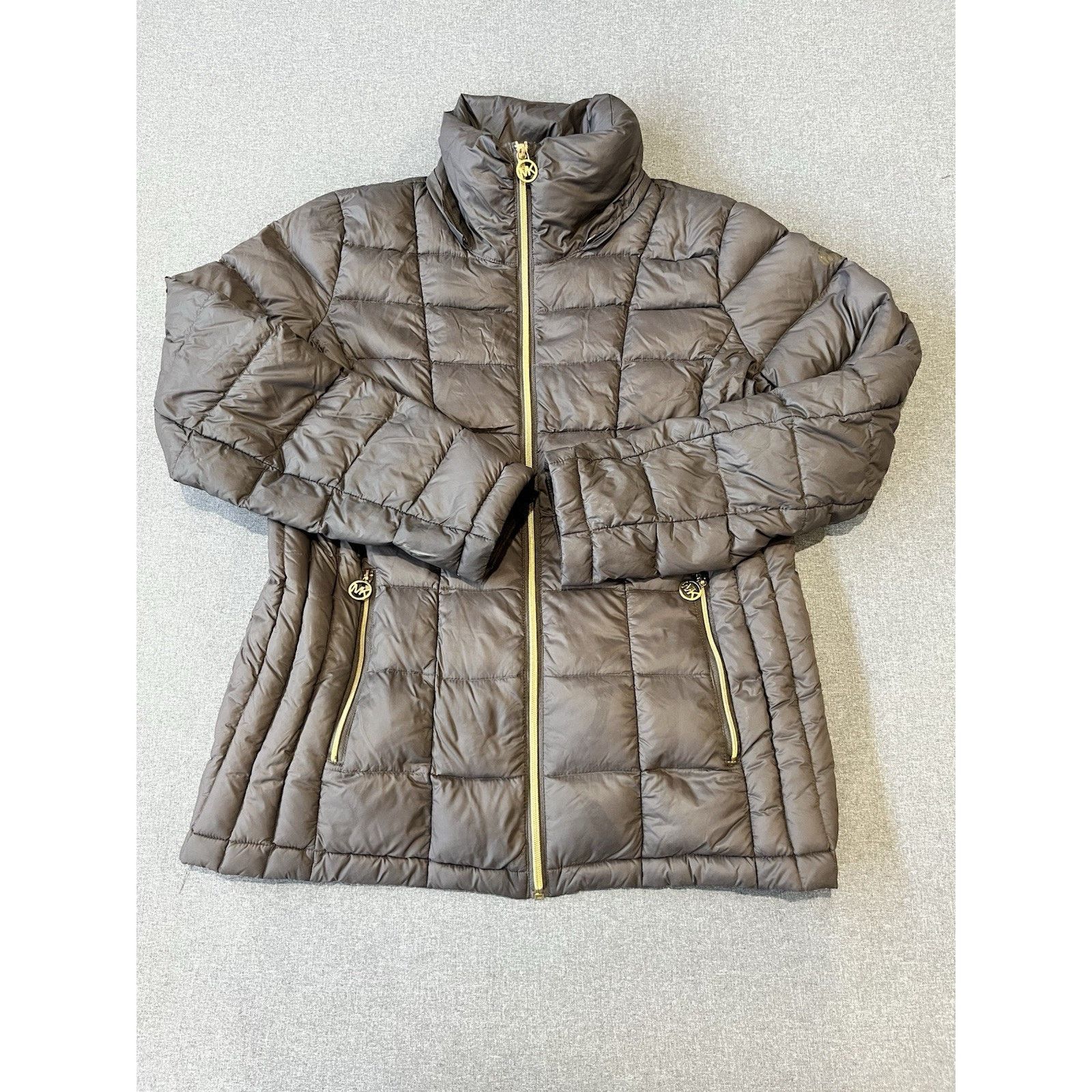 Michael Kors MICHAEL Michael Kors Brown Packable Down Jacket Large Size L / US 10 / IT 46 - 1 Thumbnail