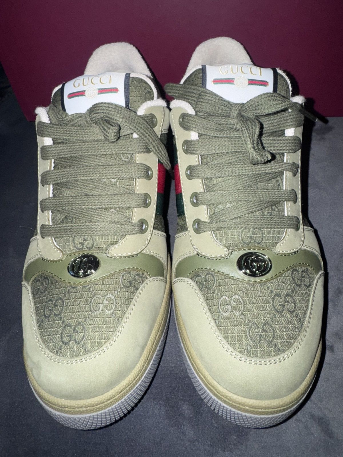 Gucci Gucci Olive Screener GG Canvas Size 6.5 Gucci Size US 7 / EU 40 - 3 Thumbnail