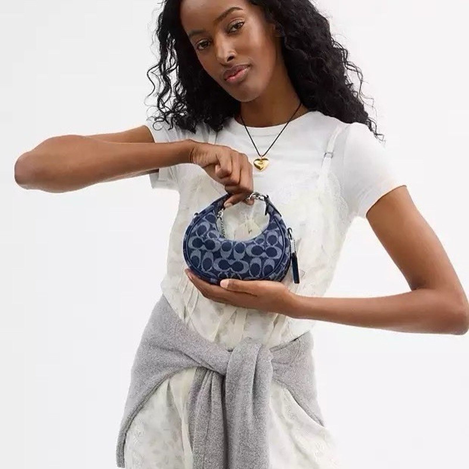 Coach NWT Coach Jonie Bag Signature Denim Blue Crossbody CAO04 Size ONE SIZE - 11 Thumbnail