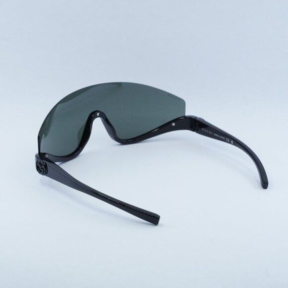 Gucci Gucci GG1650S 001 Sunglasses Shiny Black Shield Frame Size ONE SIZE - 9 Thumbnail