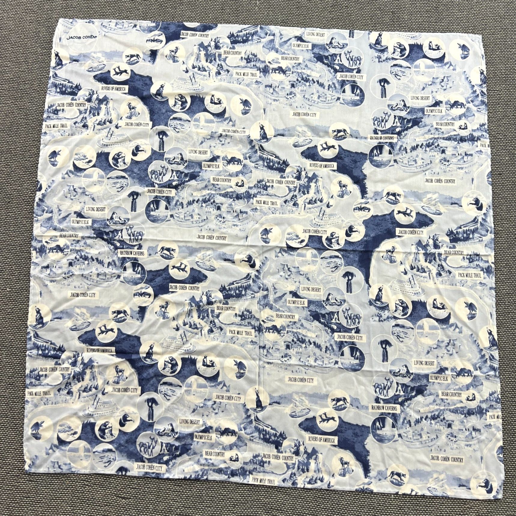 Jacob Cohen Jacob Cohen Hankerchief 22x22 Cotton Silk Winter Deer Snow Multicolor Fabric Microfiber AOP Unisex 22x22 Mens Womens Boys Girls Size ONE SIZE - 2 Thumbnail