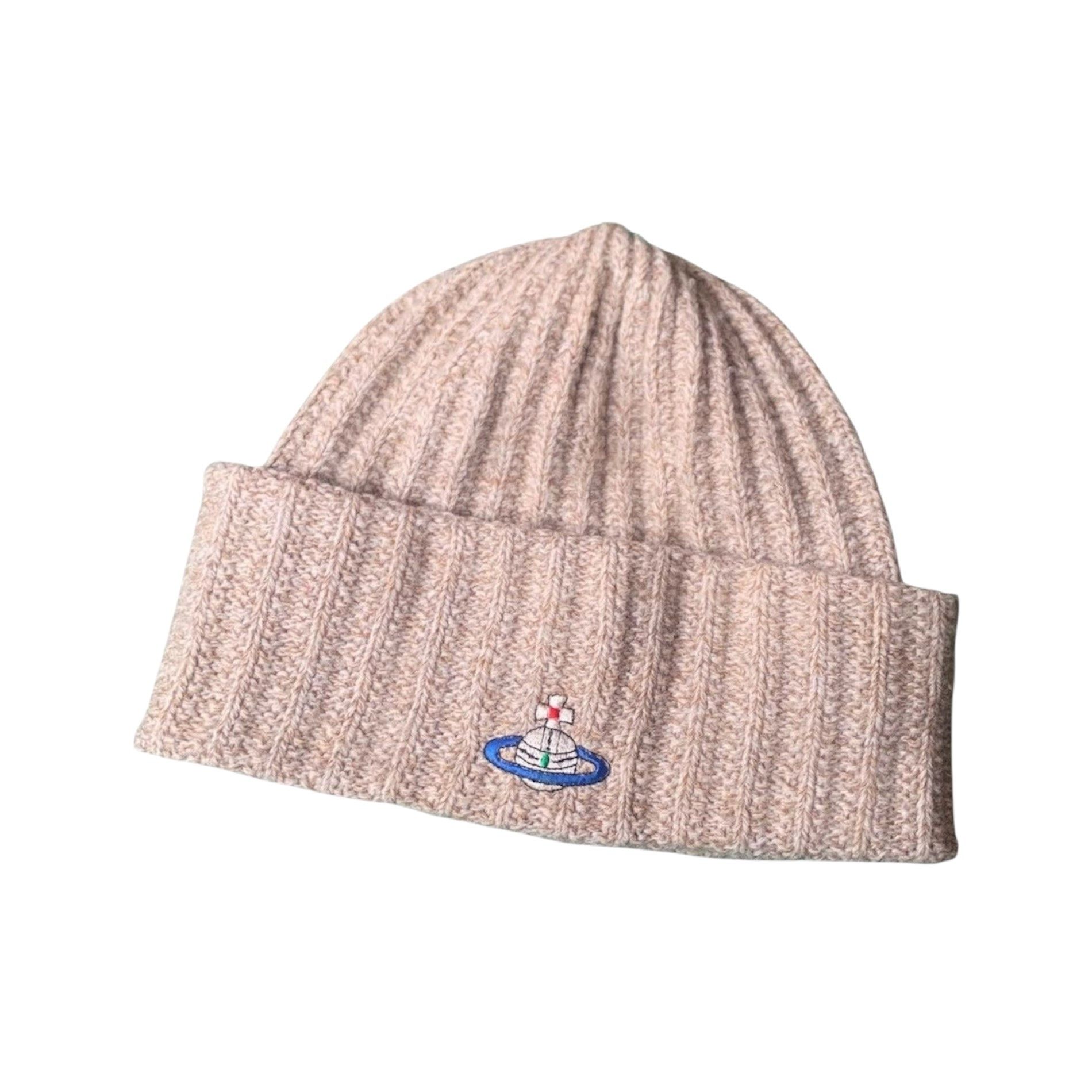 Vivienne Westwood Vivienne Westwood Ribbed Knit Orb Beanie Hat Size ONE SIZE - 3 Thumbnail