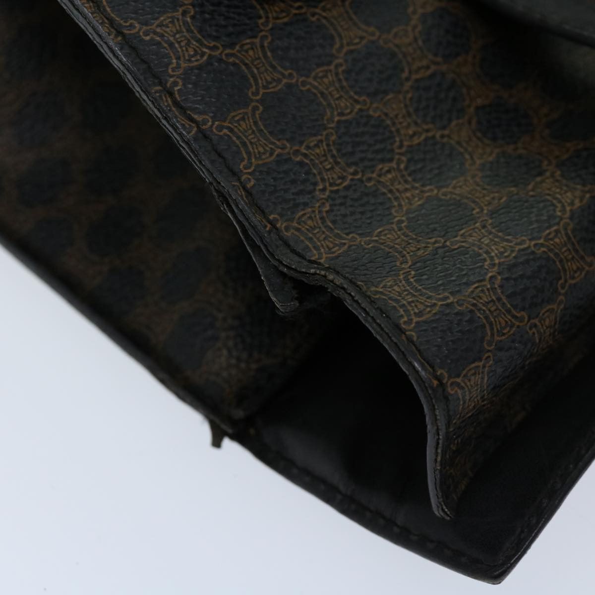 Celine CELINE Macadam Canvas Hand Bag Pvc Black Size ONE SIZE - 7 Thumbnail