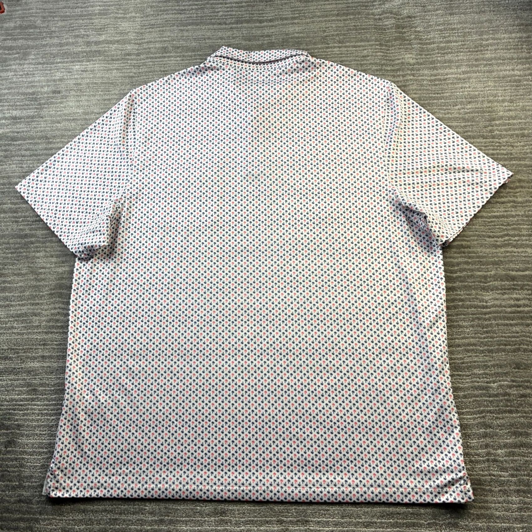Vineyard Vines Vineyard Vines Polo Shirt Mens XL White All Over Print Golf Performance Shirt Short Sleeve Collared Buttoned Logo Casual Activewear Size US XL / EU 56 / 4 - 3 Thumbnail