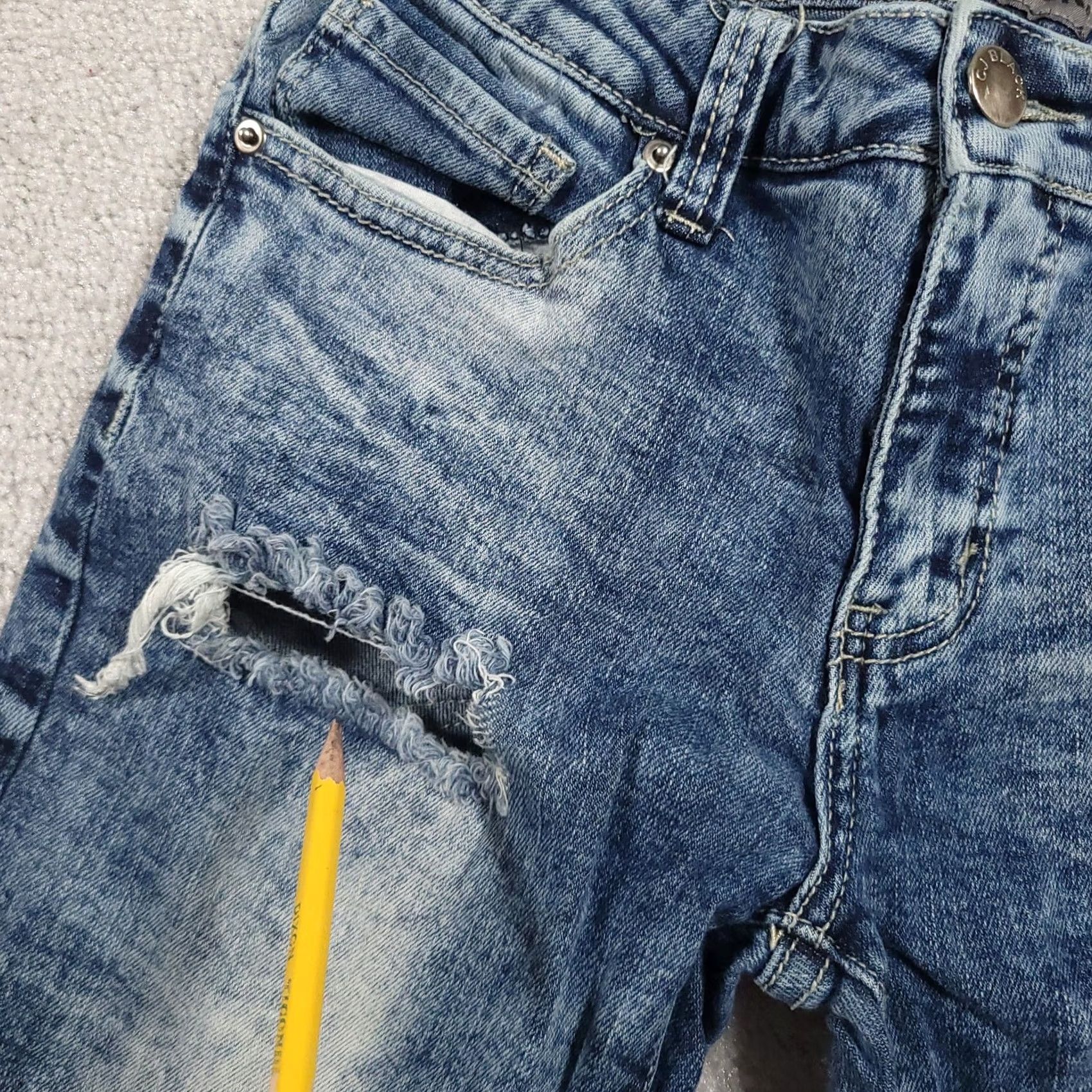BKE BKE Buckle Black Jeans Womens 28 Distressed Ripped Skinny Flex Stretch Blue Denim Pants Jeans Size 28" / US 6 / IT 42 - 6 Thumbnail