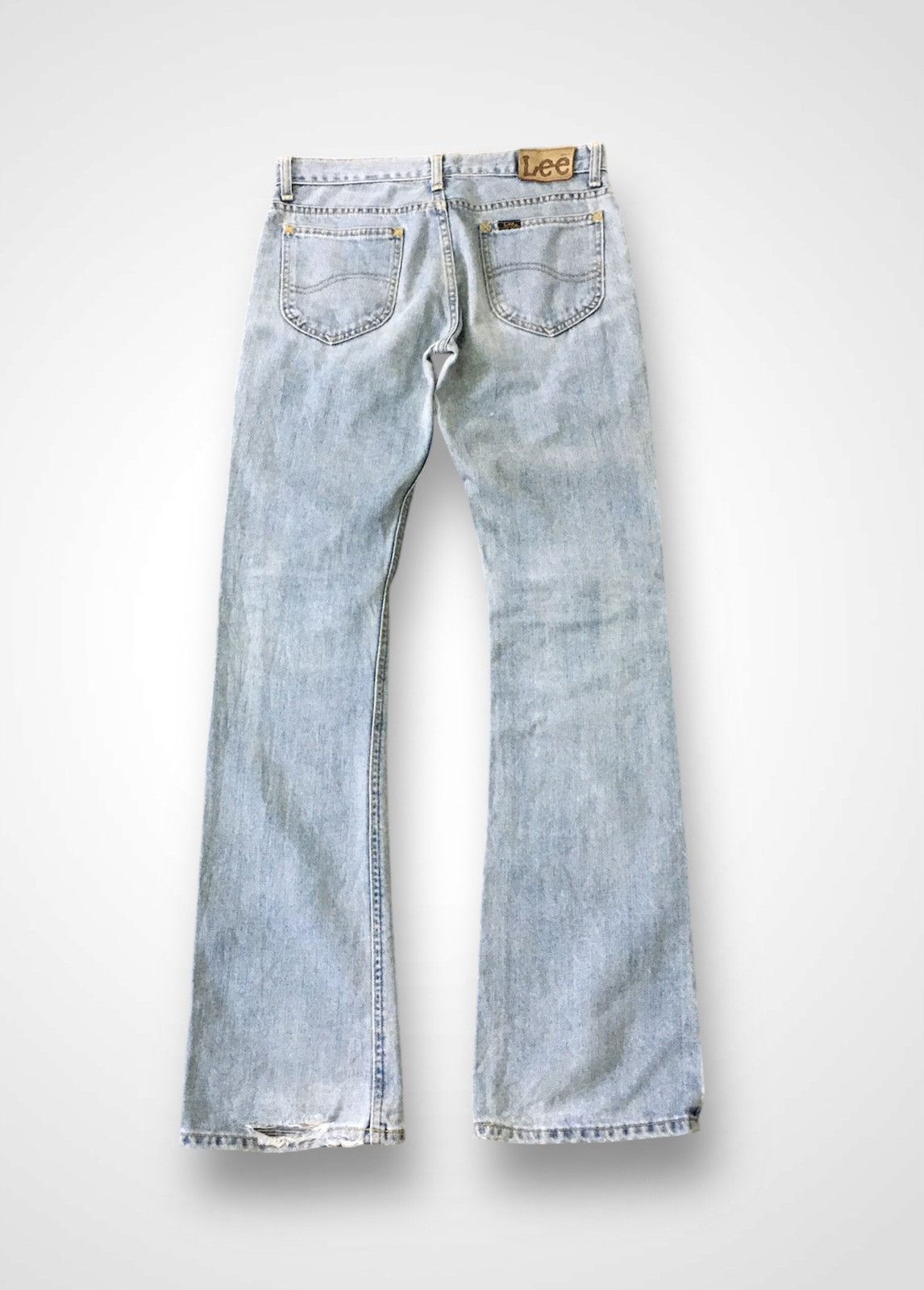 Japanese Brand × Lee Distressed Lee Flare Jeans (15) Size 30" / US 8 / IT 44 - 2 Thumbnail
