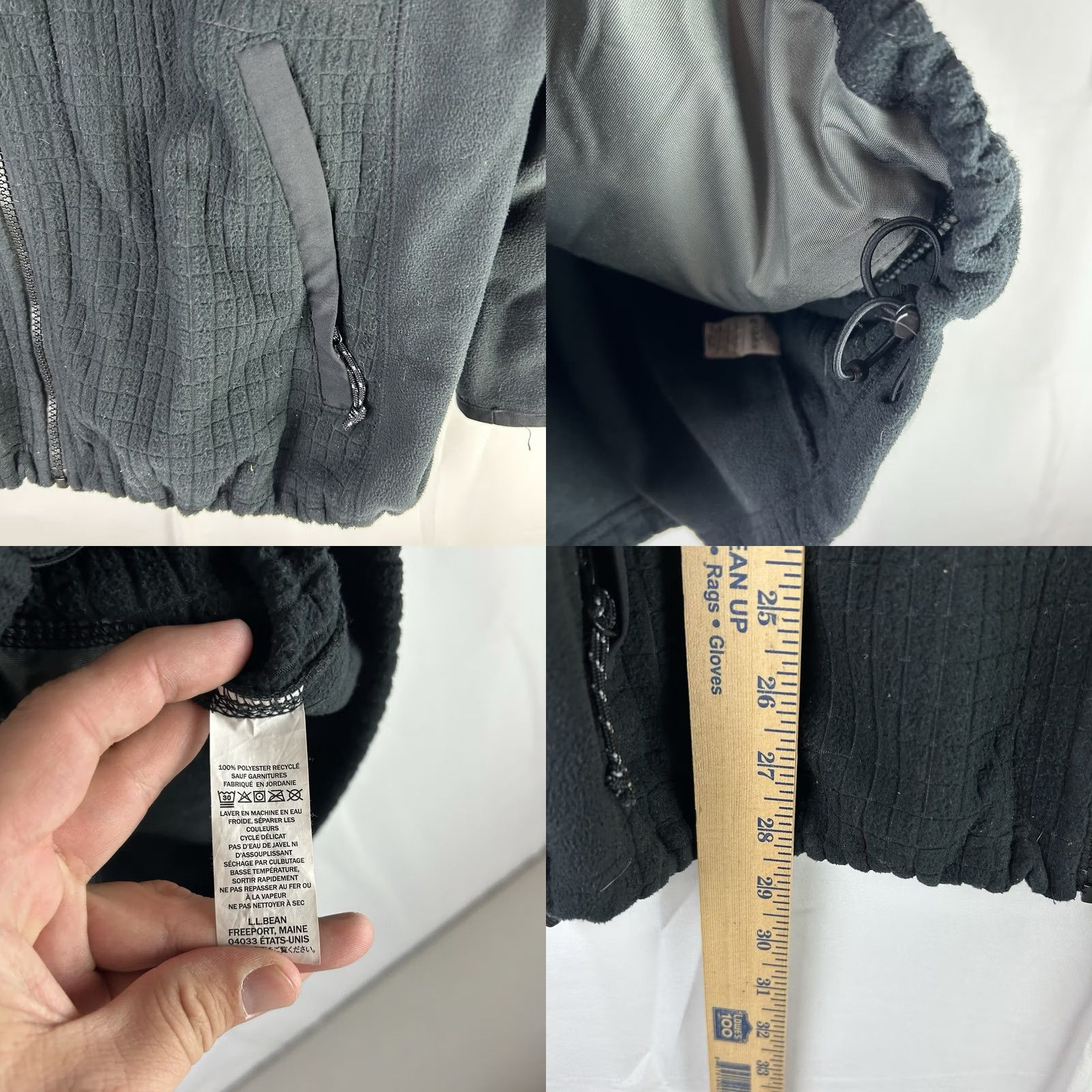 Vintage LL Bean Jacket Womens XL Black Mountain Classic Windproof Fleece Full Zip Jacket Size XL / US 12-14 / IT 48-50 - 8 Thumbnail