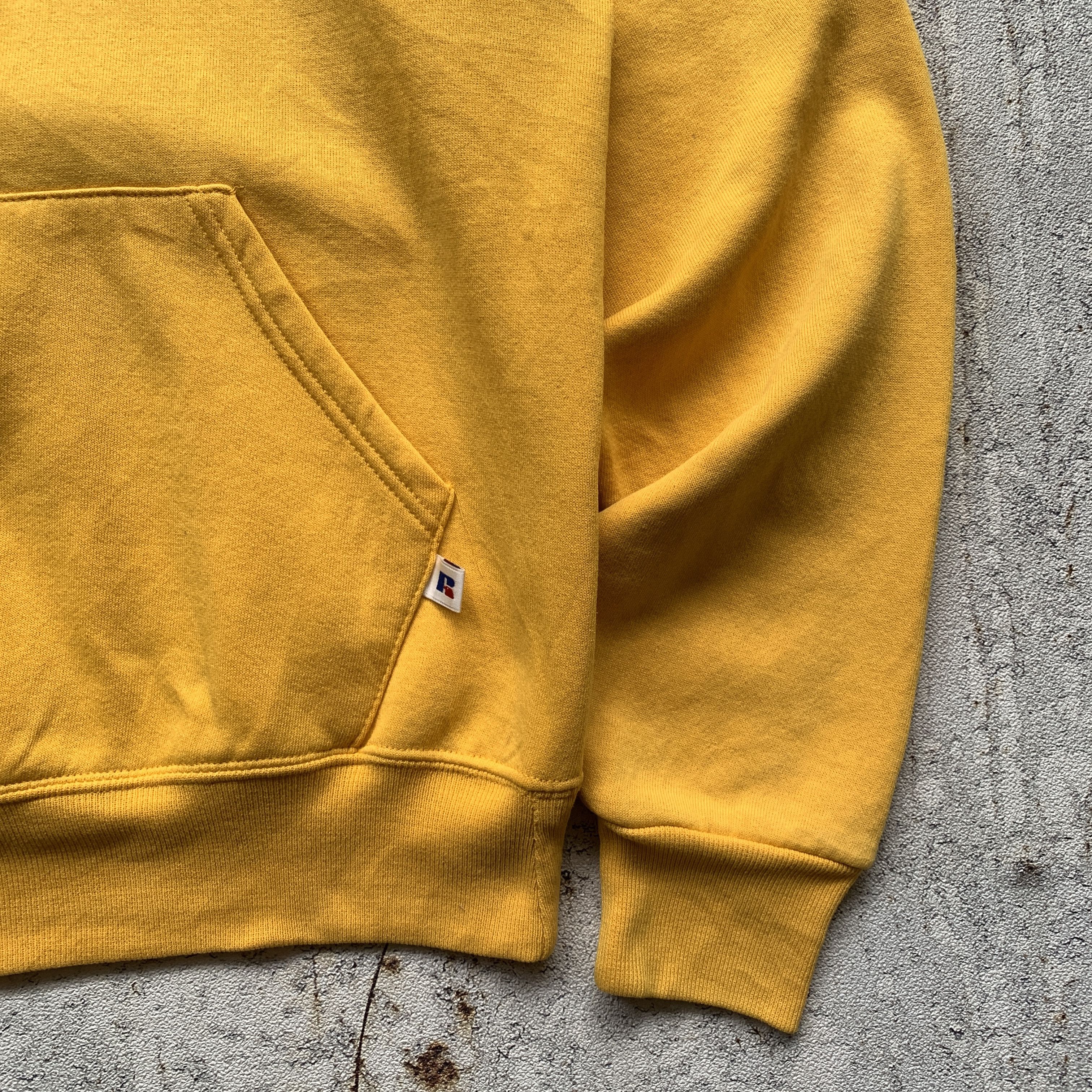 Russell Athletic Vintage Russell Athletic Blank Yellow Hoodie Size US L / EU 52-54 / 3 - 7 Thumbnail