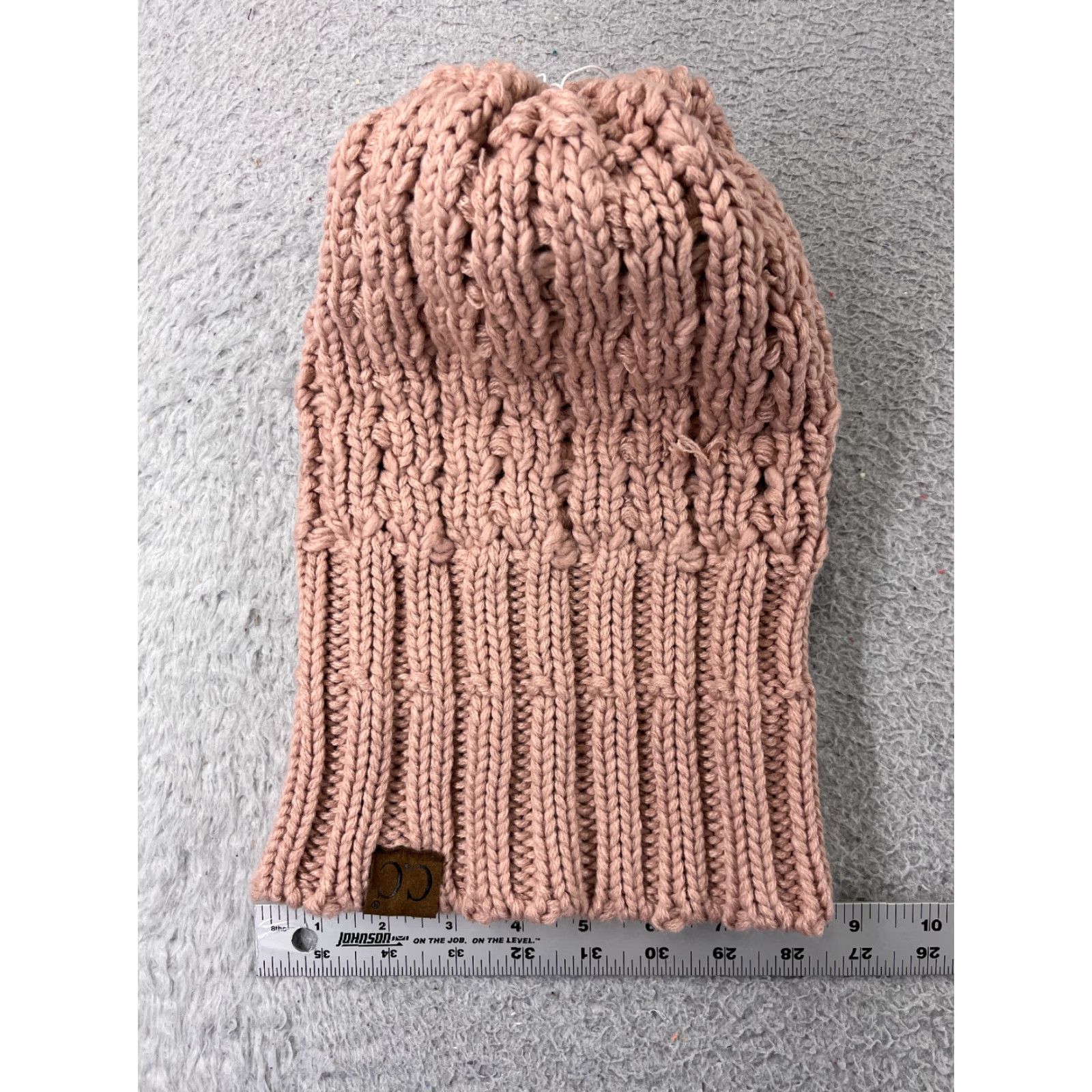 Vintage C.C Exclusive Beanie Toque Womens One Size Pink Knit 100% Acrylic Winter Ski Pom Hat/Cap Adult Women Beanie Pink Ski 100% Acrylic Winter Size ONE SIZE - 5 Thumbnail