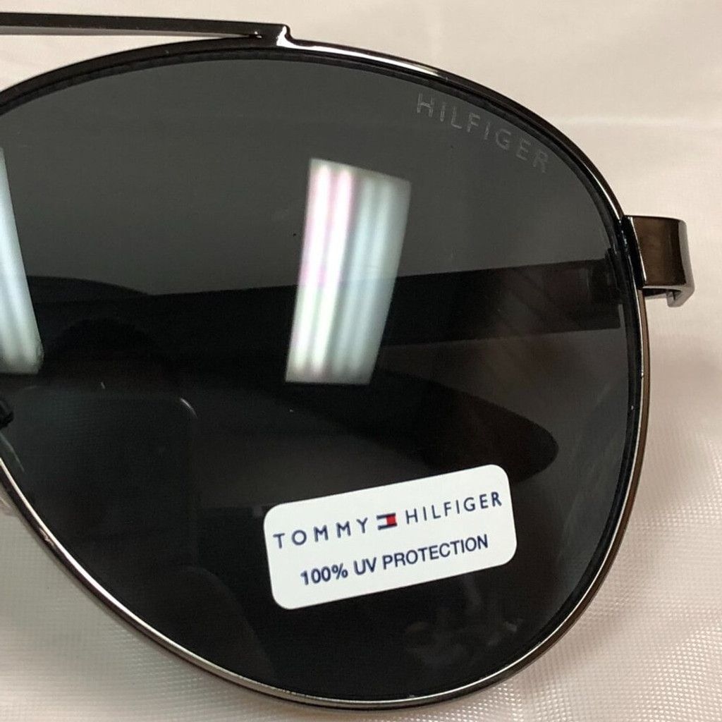 Tommy Hilfiger Tommy Hilfiger Black & Gray Aviator Sunglasses Size ONE SIZE - 5 Thumbnail