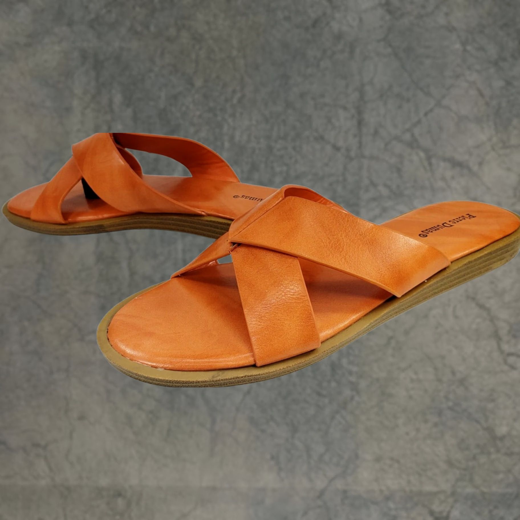 Vintage Pierre Dumas Lizzie2 Sandals Size 7M Orange Women's Slide Size US 7 / IT 37 - 1 Thumbnail