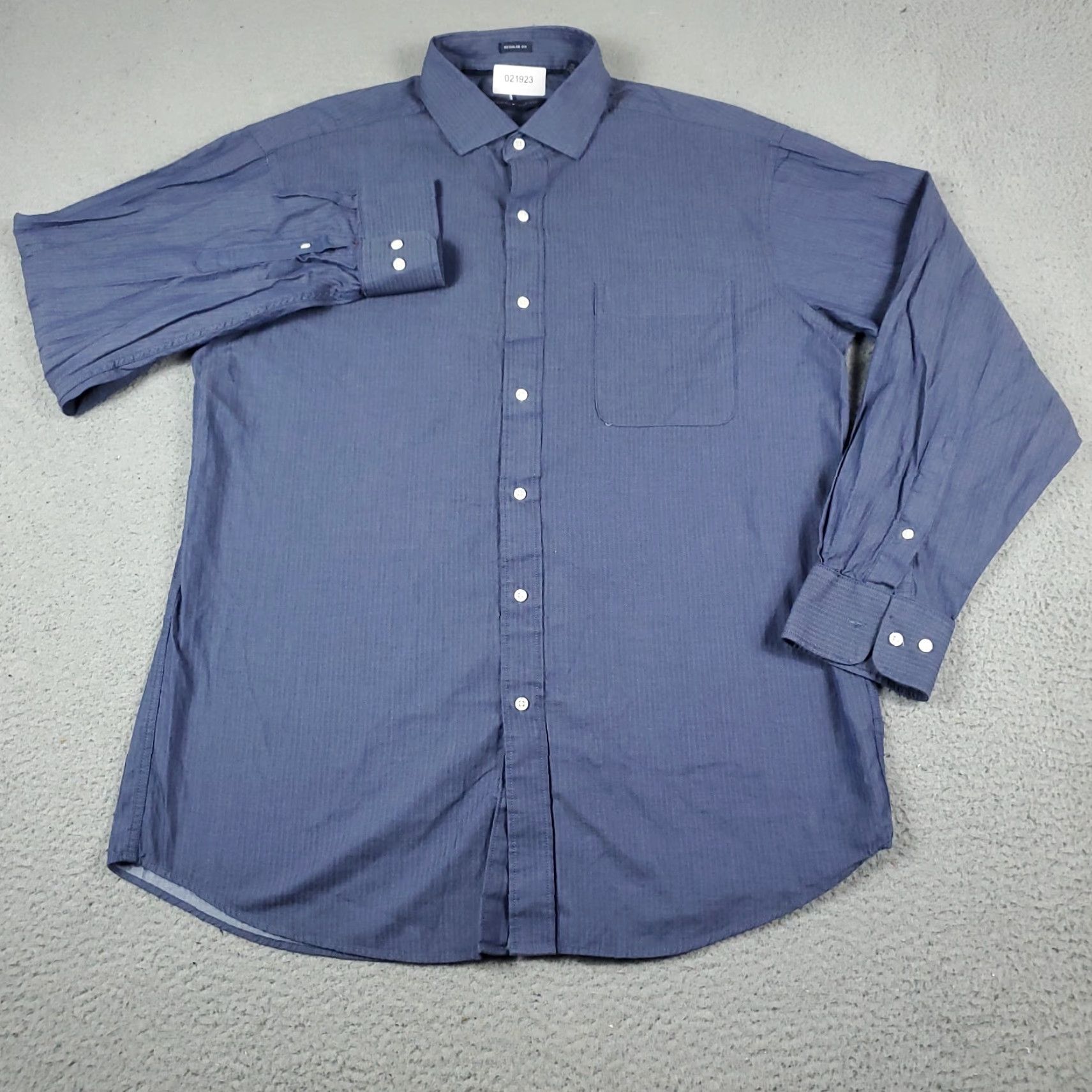 Tommy Hilfiger Tommy Hilfiger Shirt Mens Large 16 Blue Striped Button Up Long Sleeve - Classic Colorful Modern Preppy Business Casual Formal Workwear Size US L / EU 52-54 / 3 - 2 Thumbnail