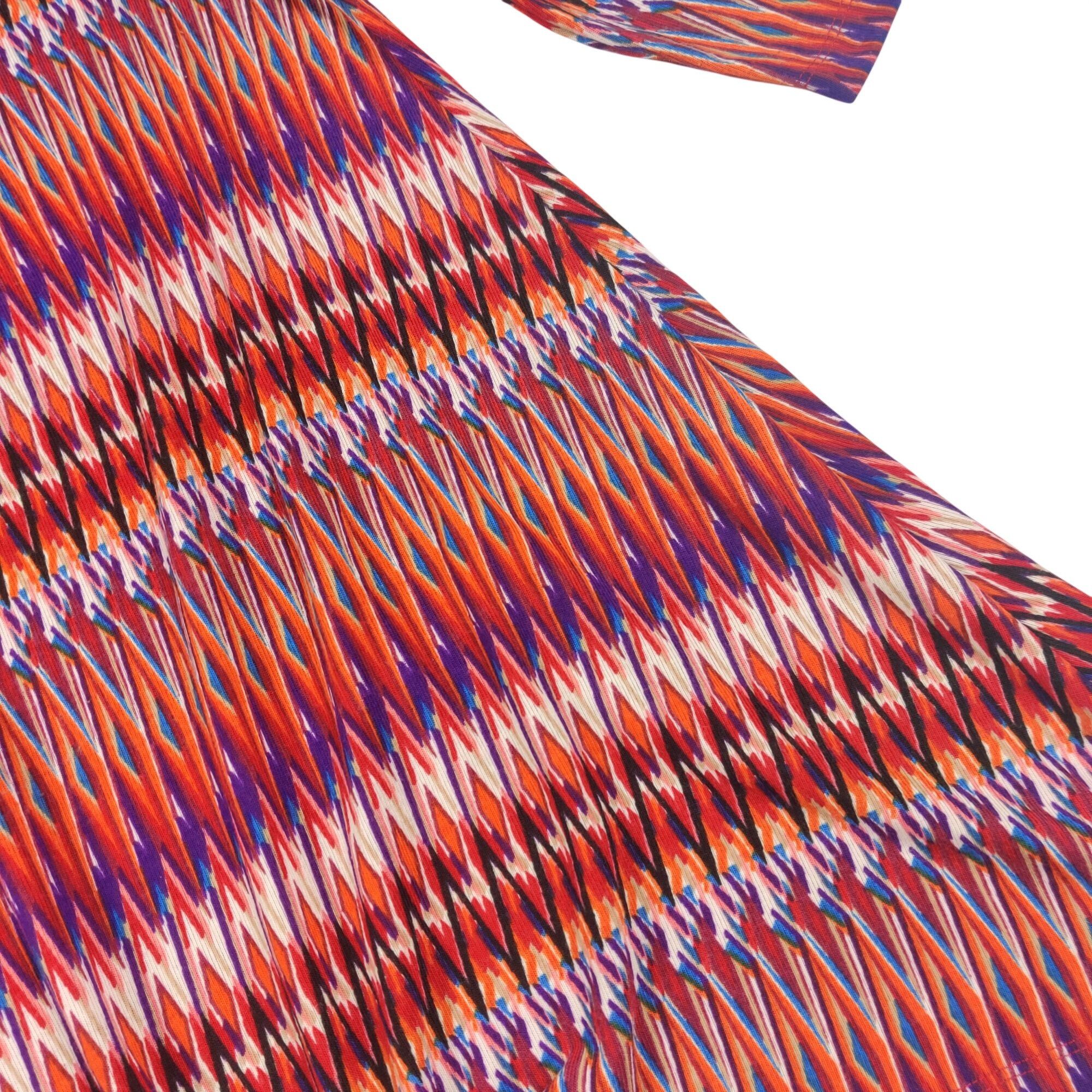 Other Premise Colorful Tunic Top L Red Orange Abstract Chevron Boh Size L / US 10 / IT 46 - 4 Thumbnail