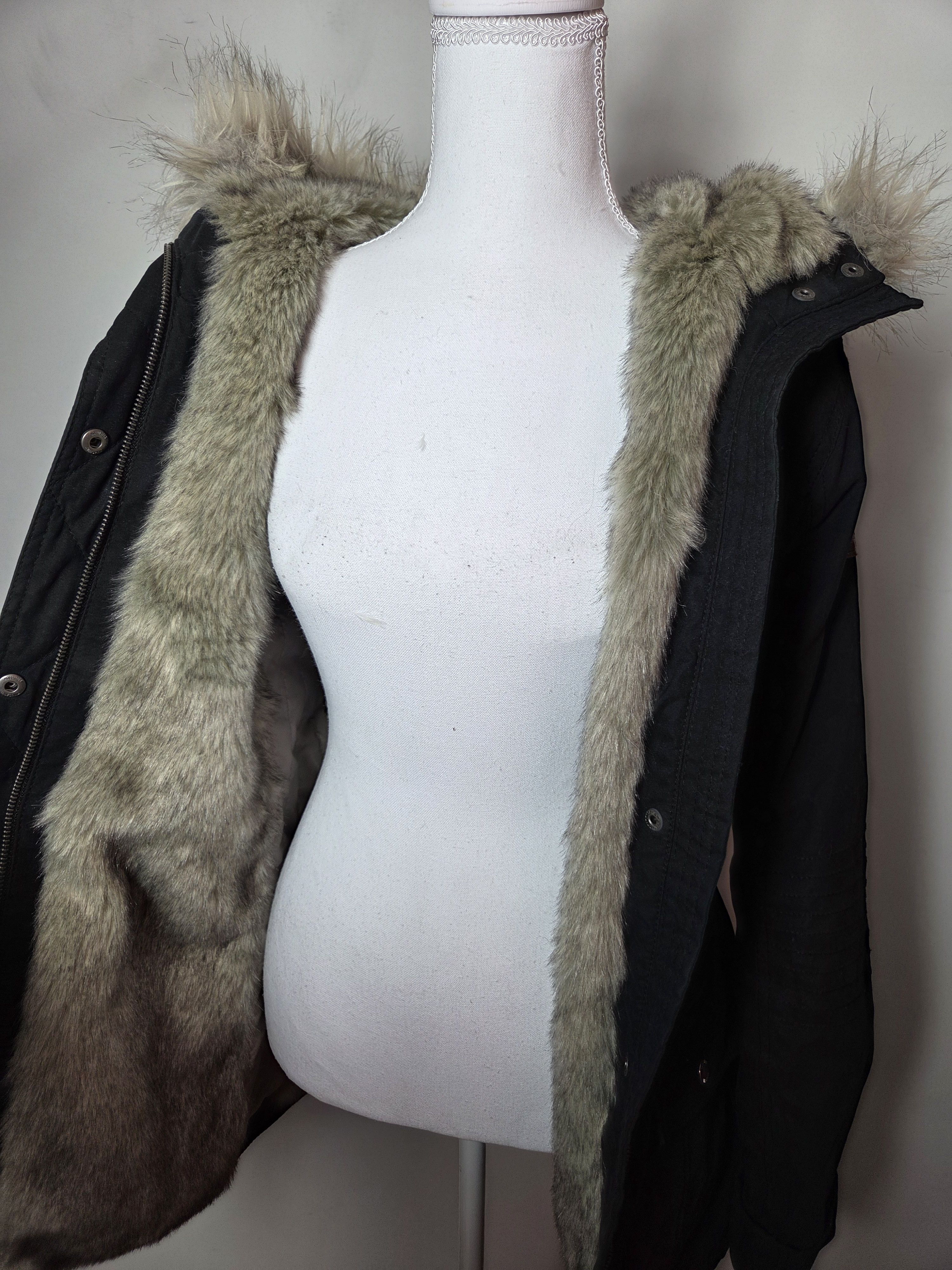Hollister Hollister faux fur hood parka jacket y2k 2000s japan Size S / US 4 / IT 40 - 6 Thumbnail