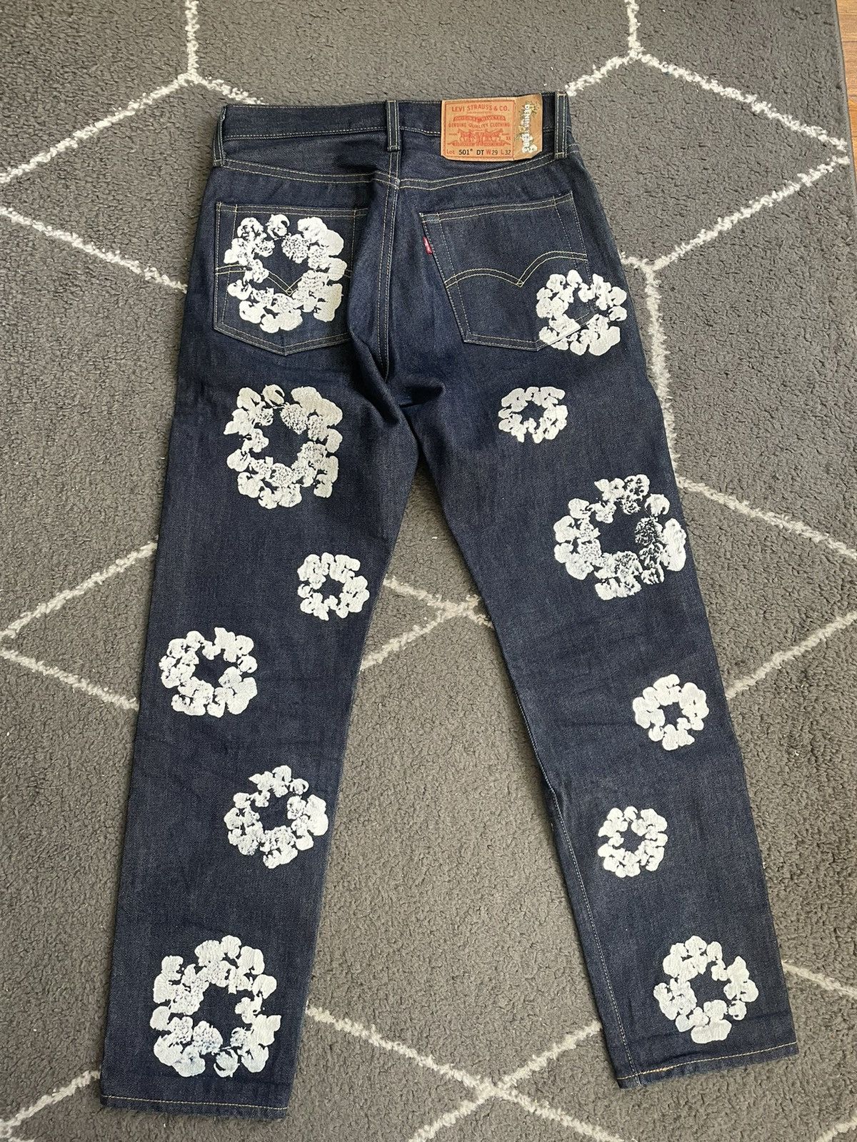 DENIM TEARS × Levi's Denim Tears Selvedge Raw Wreath 29 Size US 29 - 2 Thumbnail