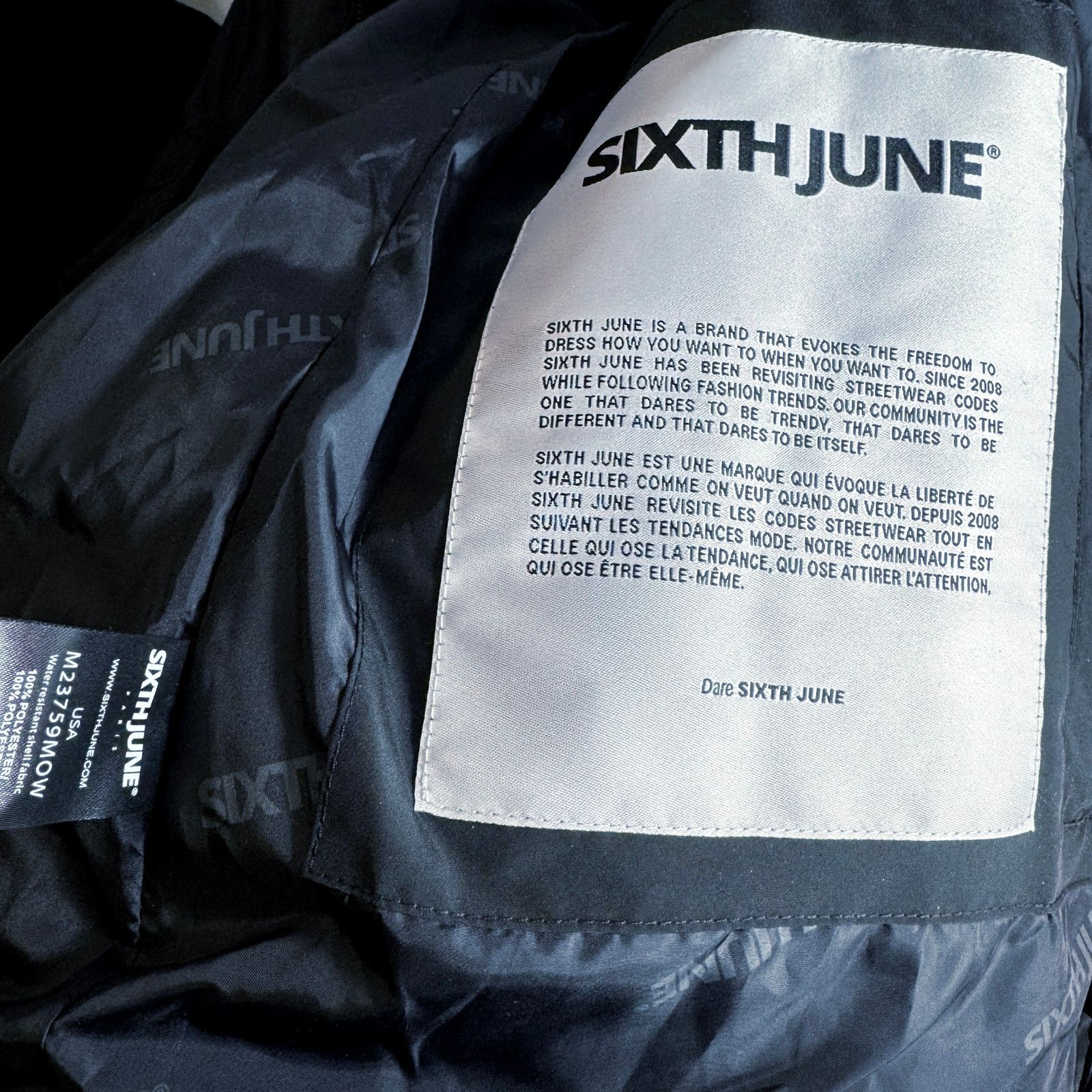 Sixth June Paris •NWT• Sixth June Paris Puffer Zip-up Jacket in Black •Medium Size US M / EU 48-50 / 2 - 7 Thumbnail